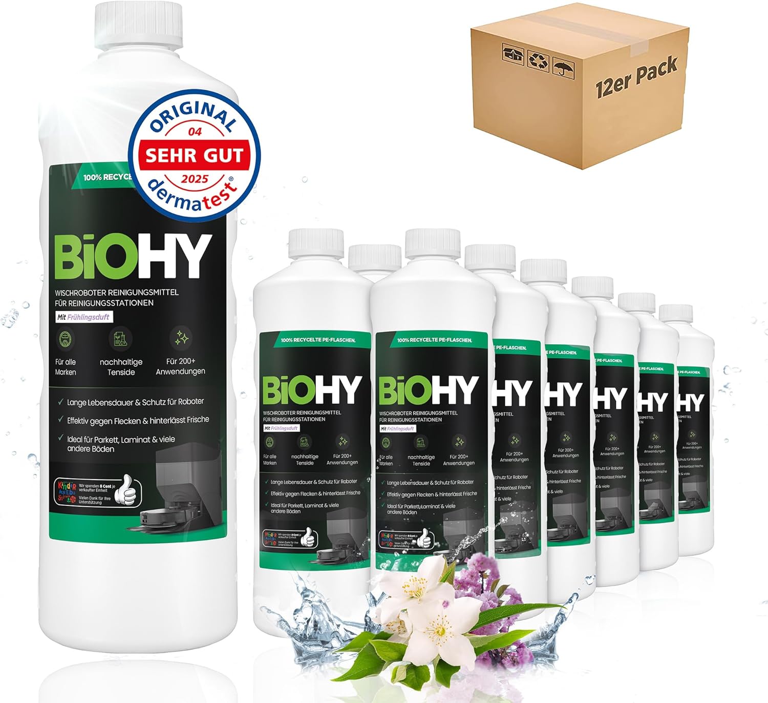 Detalle 2 de BiOHY Allzweckreiniger (1L) – Bodenreiniger Konzentrat für Parkett, Fliesen & Hartböden