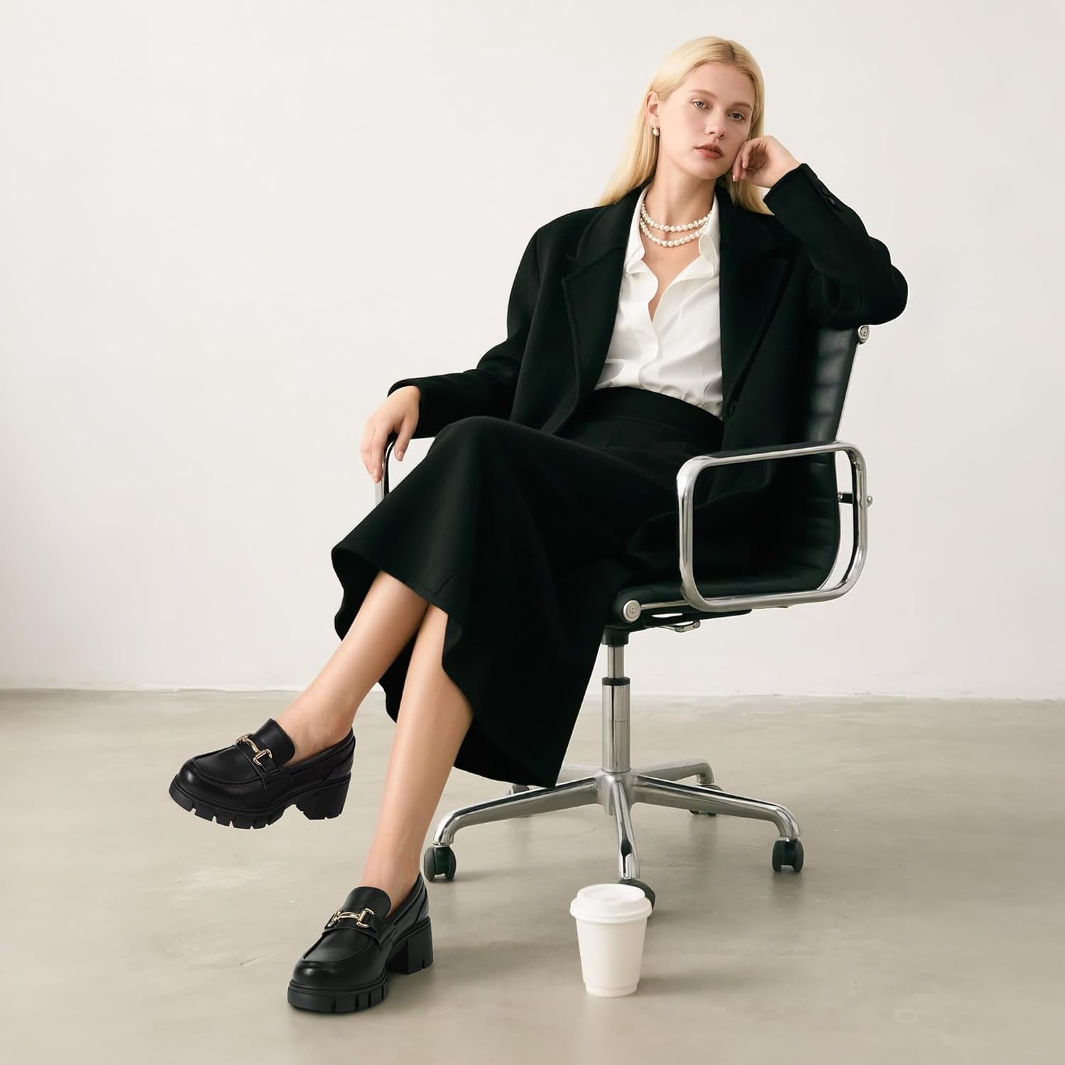 Thumbnail 1 de DREAM PAIRS Platform Chunky Loafers 5mm cushioning 👞