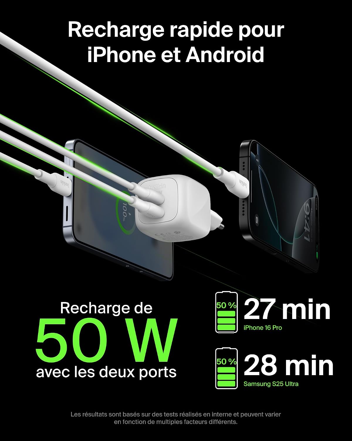 Thumbnail 3 de Belkin Chargeur USB C Multiple 50 W