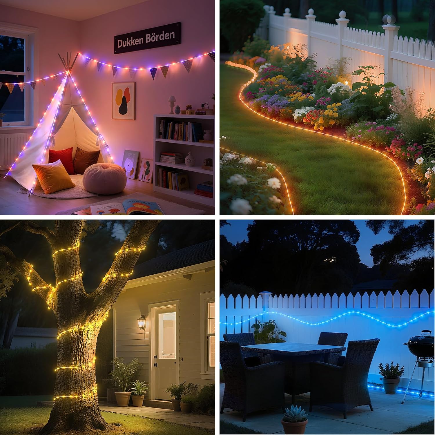 Thumbnail 6 de Soiarllt 149 40 ft RGB Rope Lights, 120 LEDs, 24 Colours, Remote