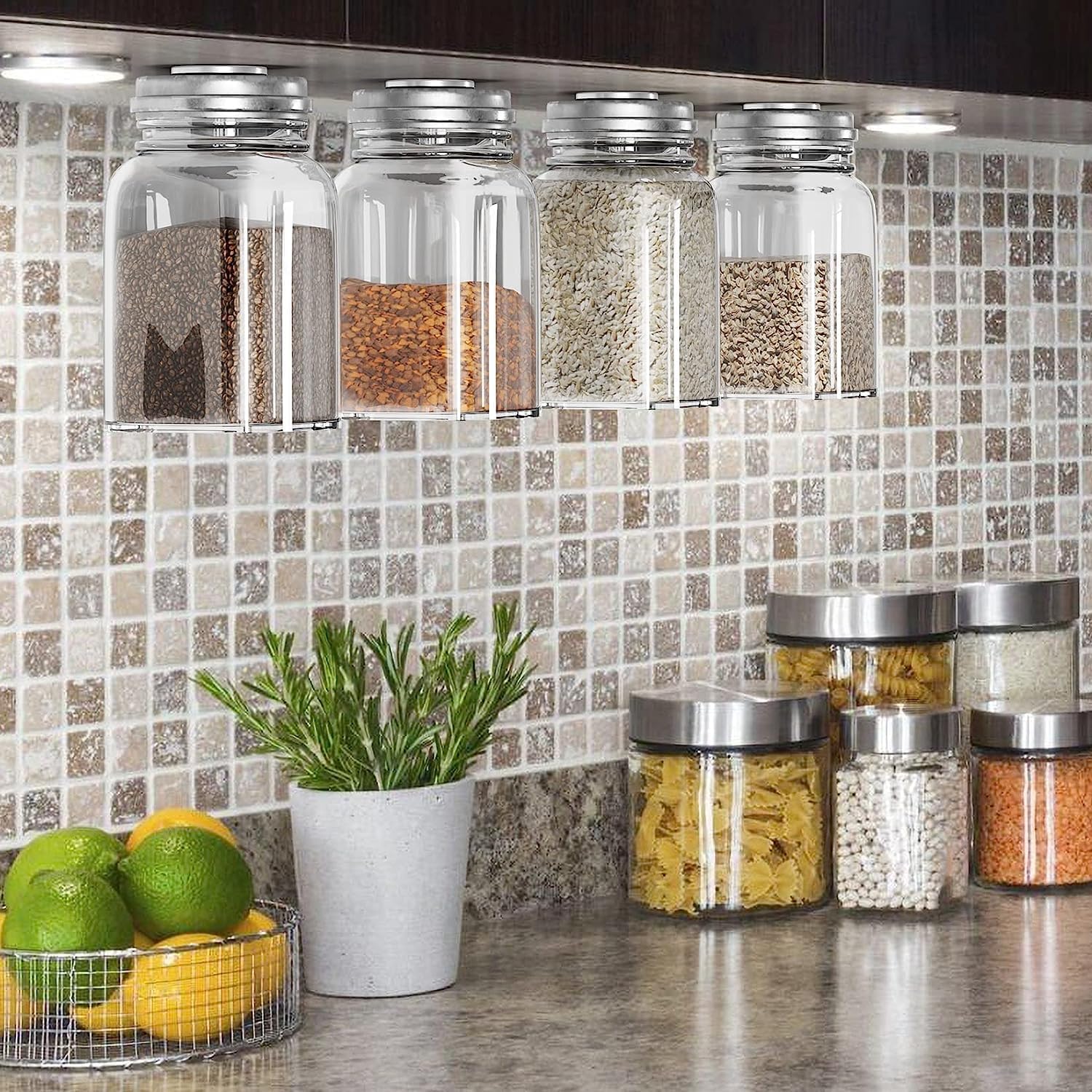 Thumbnail 5 de Magnete Stark 4er-Set Silber (Neodym), doppelseitiger Klebstoff – ca. 8 kg Magnetkraft