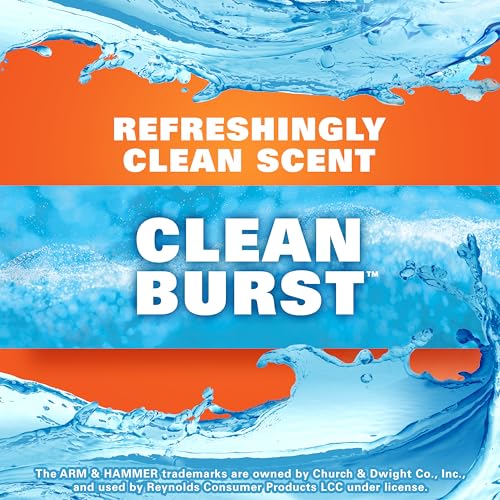 Detalle de Hefty Ultra Strong 13 Gal Kitchen Trash Bags, Blackout, Clean Burst, 80 ct