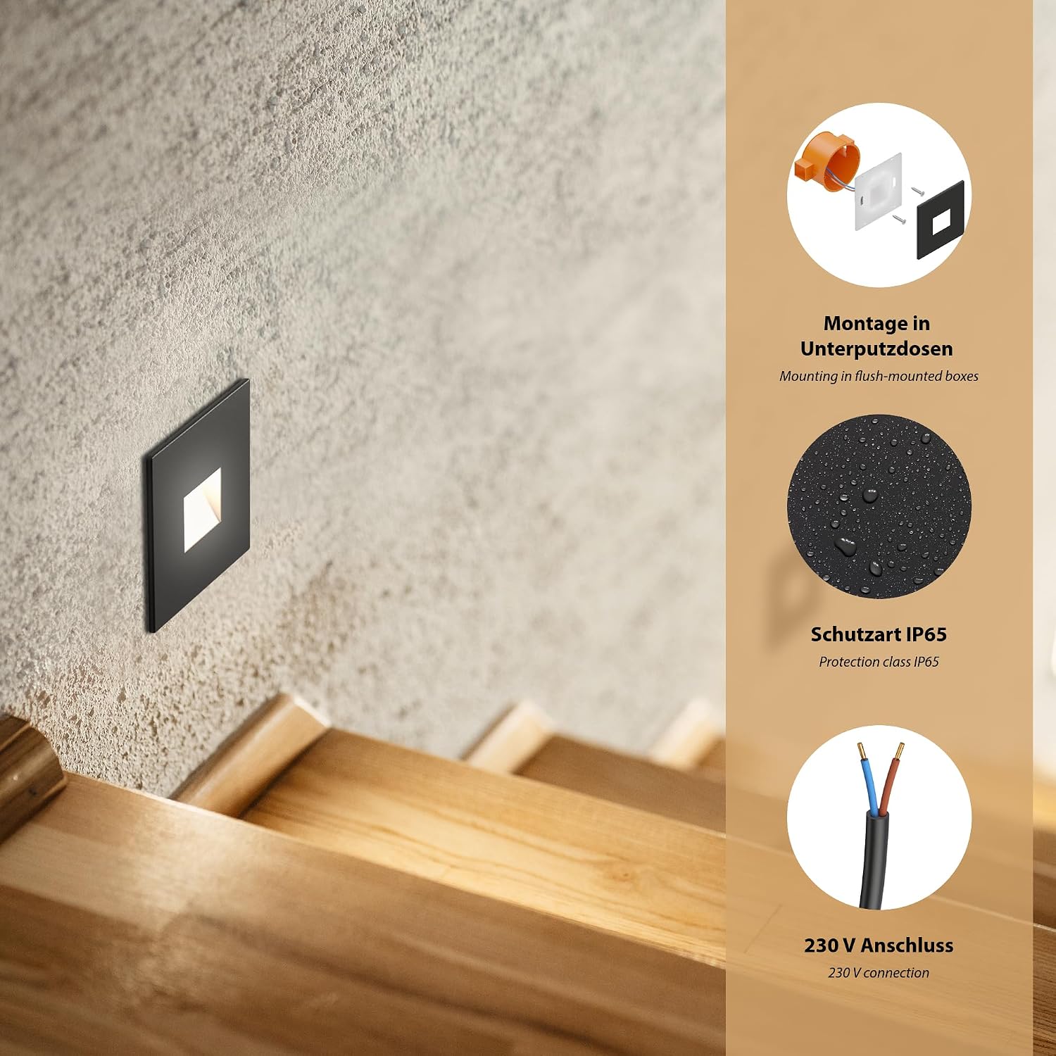 Detalle de LED Treppenlicht von Ledscom, 1 W