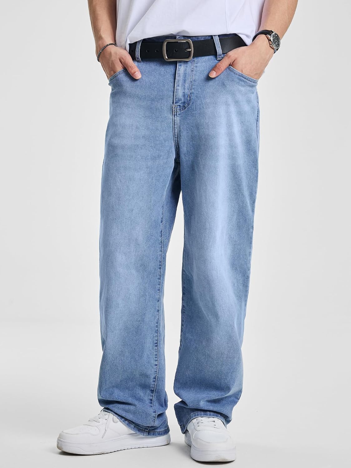 Detalle 1 de JMIERR Herren Baggy Jeans mit Stretch