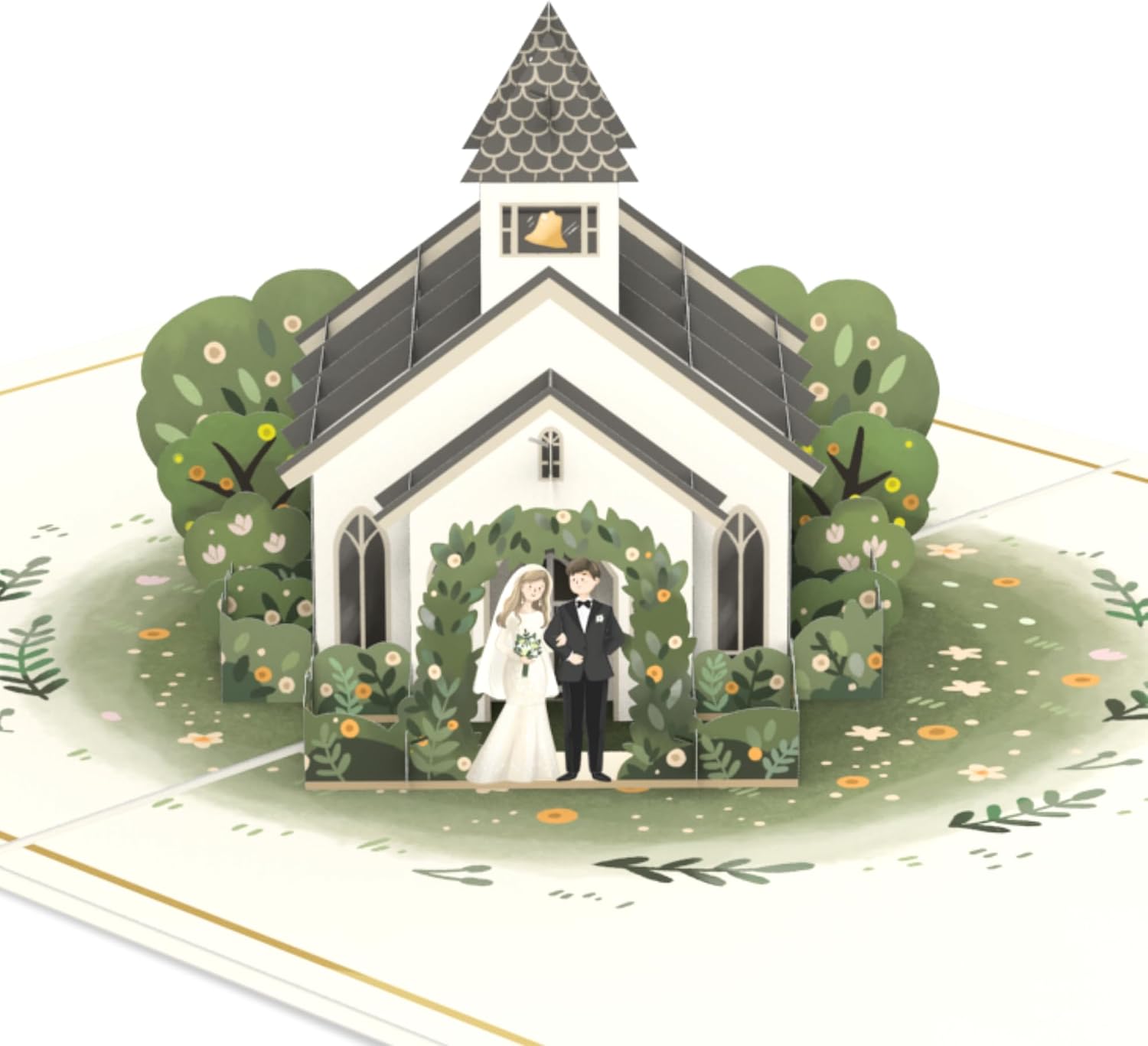 Detalle 2 de papercrush® Pop Up Karte Hochzeitsauto „Just Married“ – edle 3D-Grußkarte mit Gutscheinfach