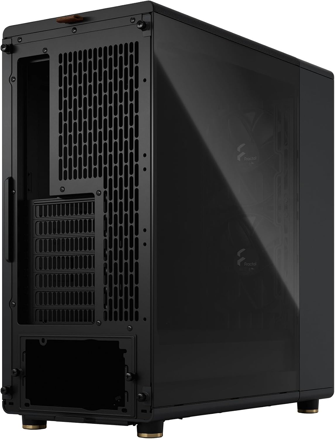 Detalle de Fractal Design North Charcoal Black TG Dark FD-C-NOR1C-02 木製フロントのATXケース