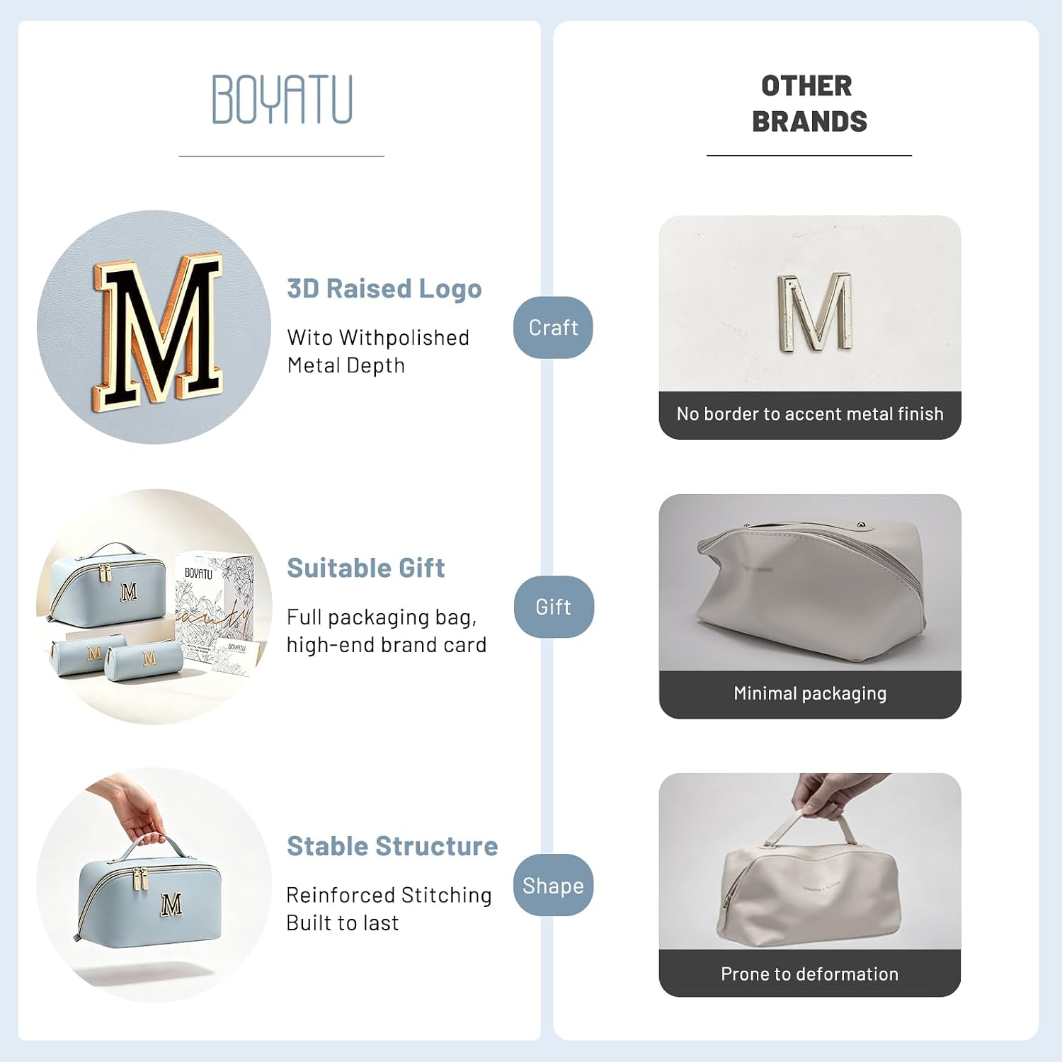 Detalle 2 de BOYATU Makeup Bag in Vegan Leather