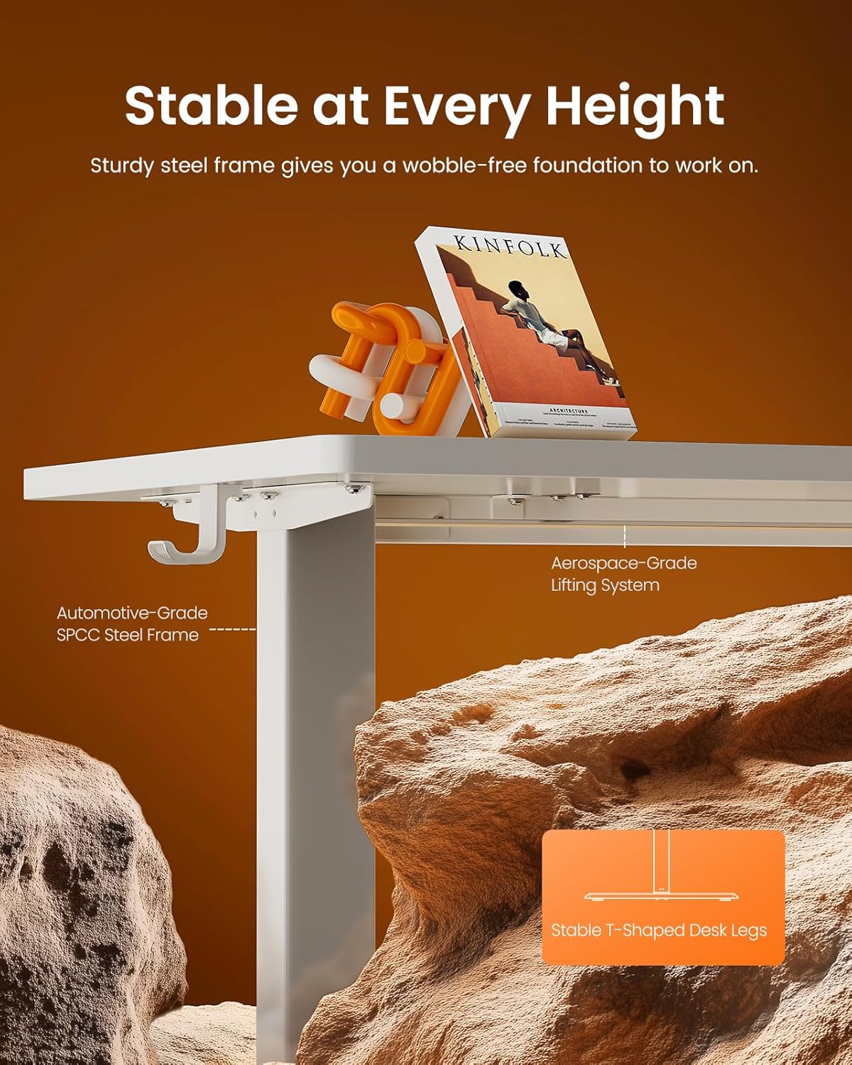 Thumbnail 5 de ErGear Electric Standing Desk 140 x 70cm with 4 Memory Presets