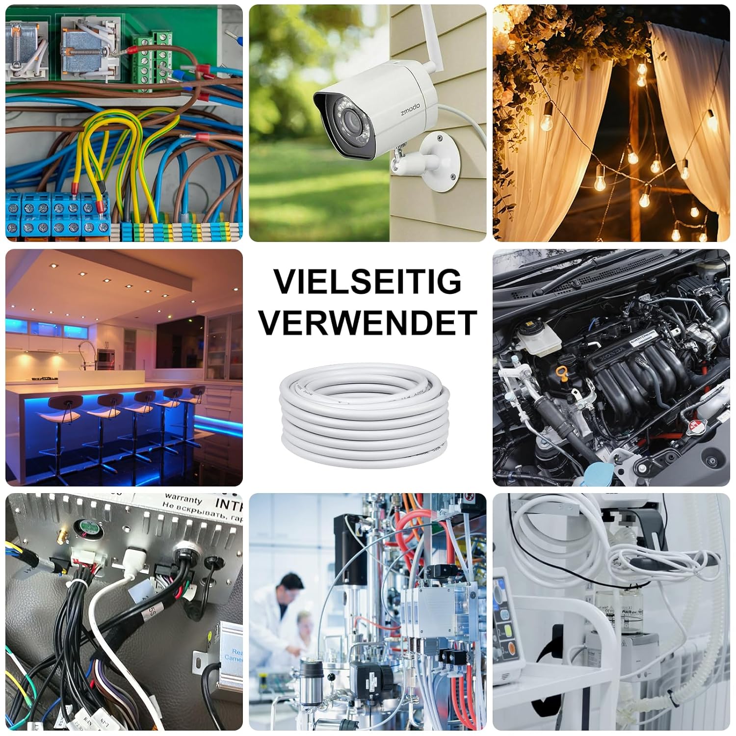 Thumbnail 6 de 20 Meter 18AWG 5x0,75mm² verzinntes Kupferkabel | 5‑adriges Niederspannungskabel, flexibel, 300 V