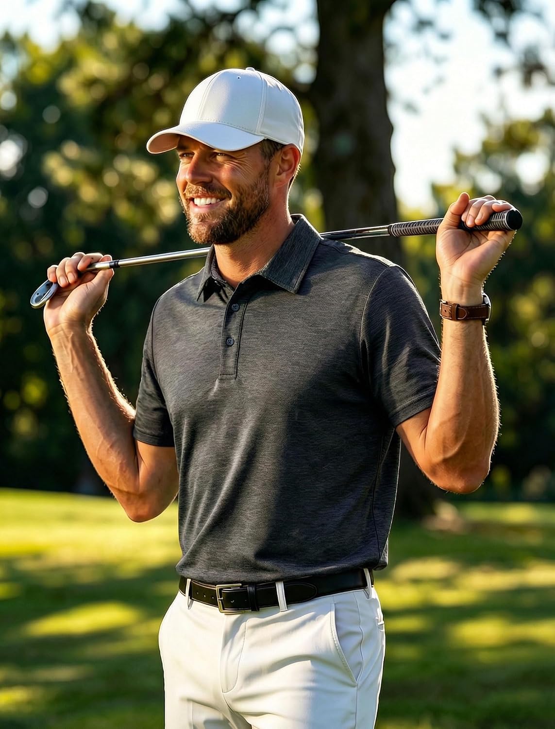 Thumbnail 2 de EKLENTSON Men's Polo Shirt: Quick-Dry Summer Golf Polo with 3 Buttons