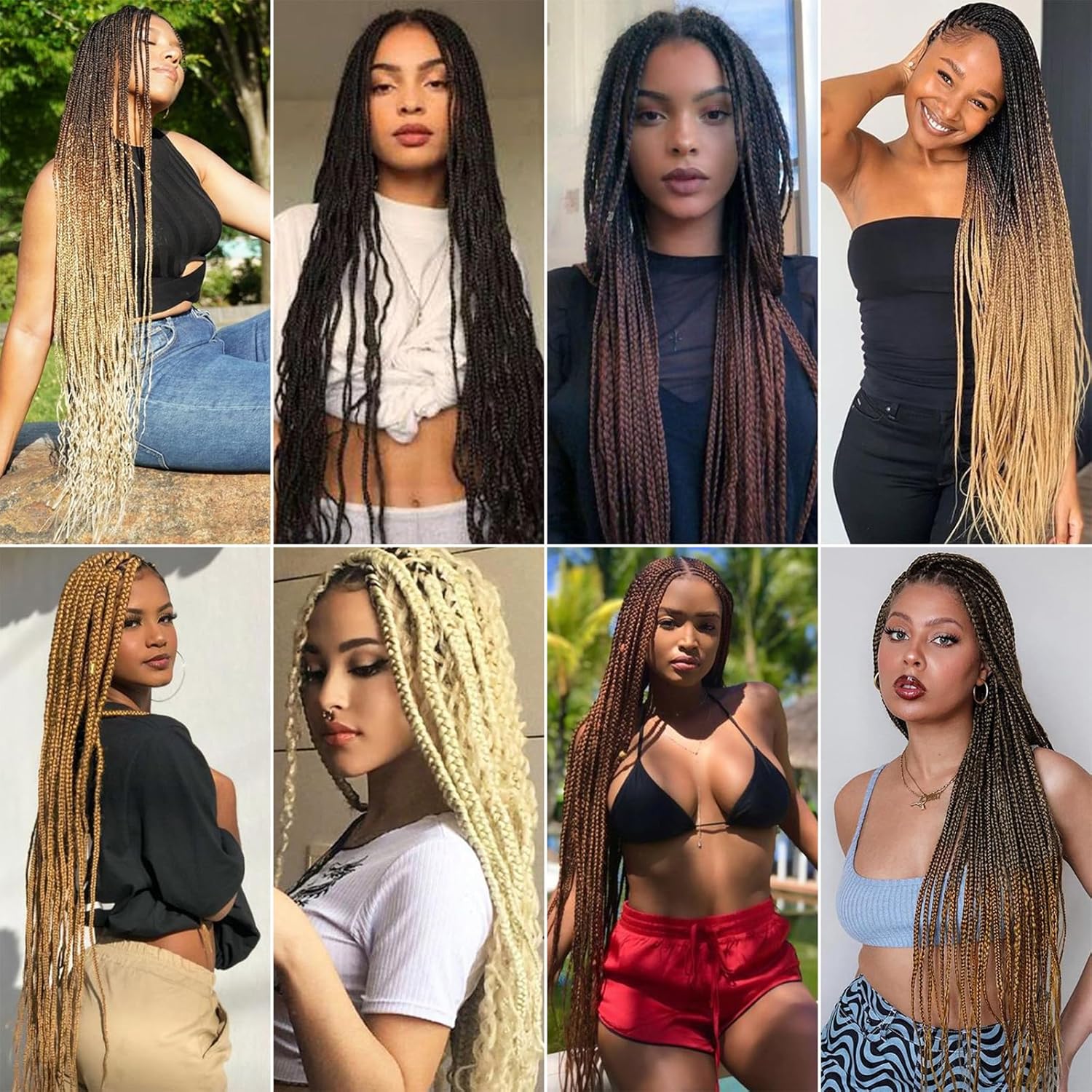 Thumbnail 4 de Xusuperb Lang Pre-Stretched Braiding Haare 6 Packs