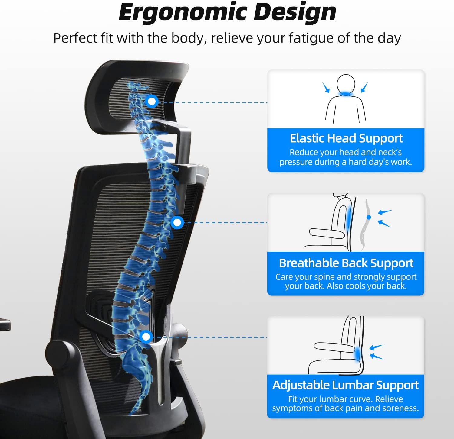 Thumbnail 4 de Daccormax Chaise Bureau Ergonomique 150 Kg