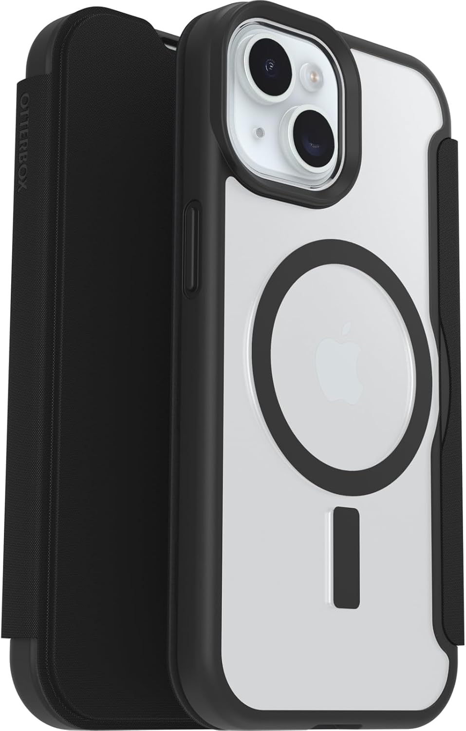 Detalle de OtterBox React Series Folio Coque pour iPhone 17/16/15/14/13 – Antichoc, Rabat Magnétique et Emplacement Carte