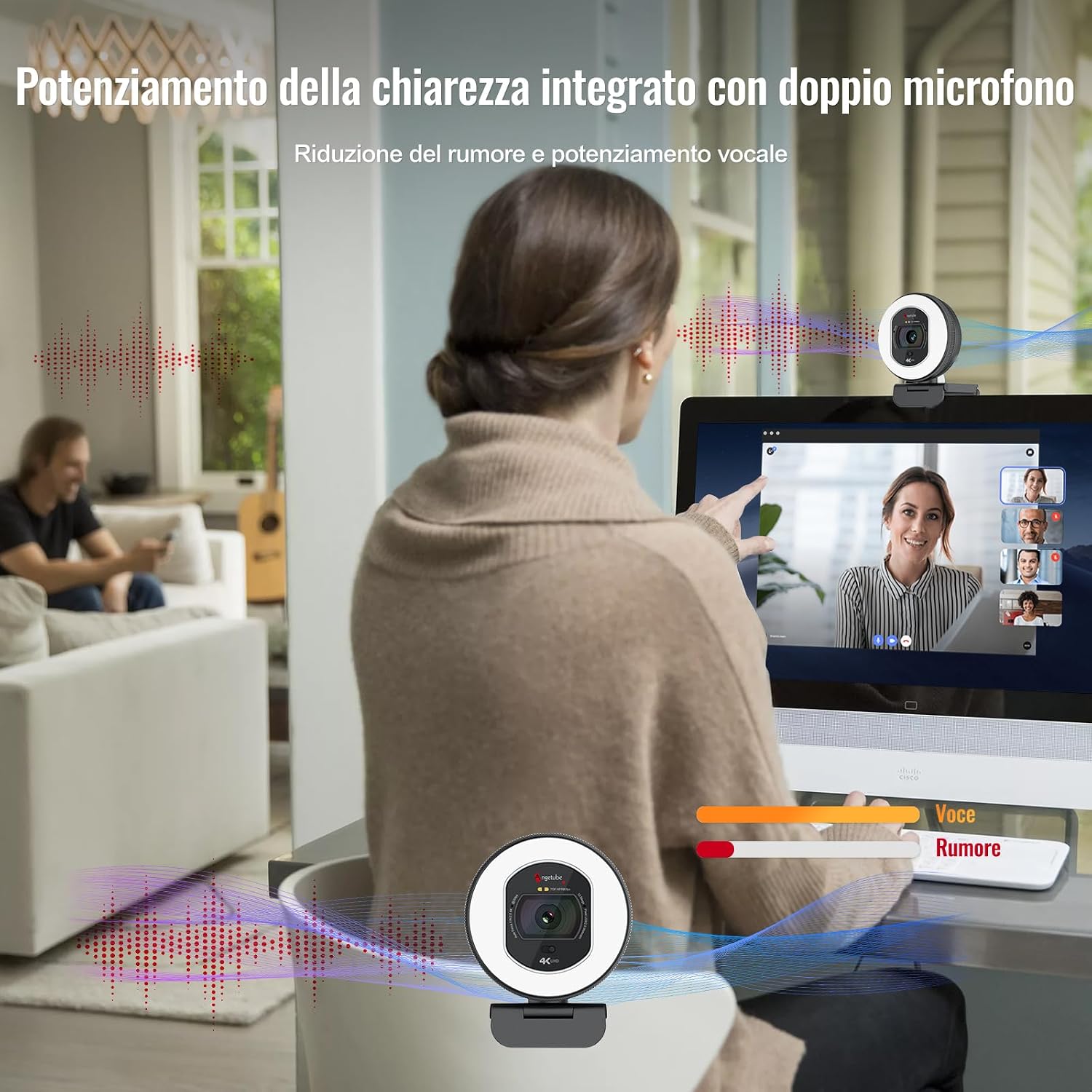 Detalle de Angetube 4K Webcam streaming 4K TOF