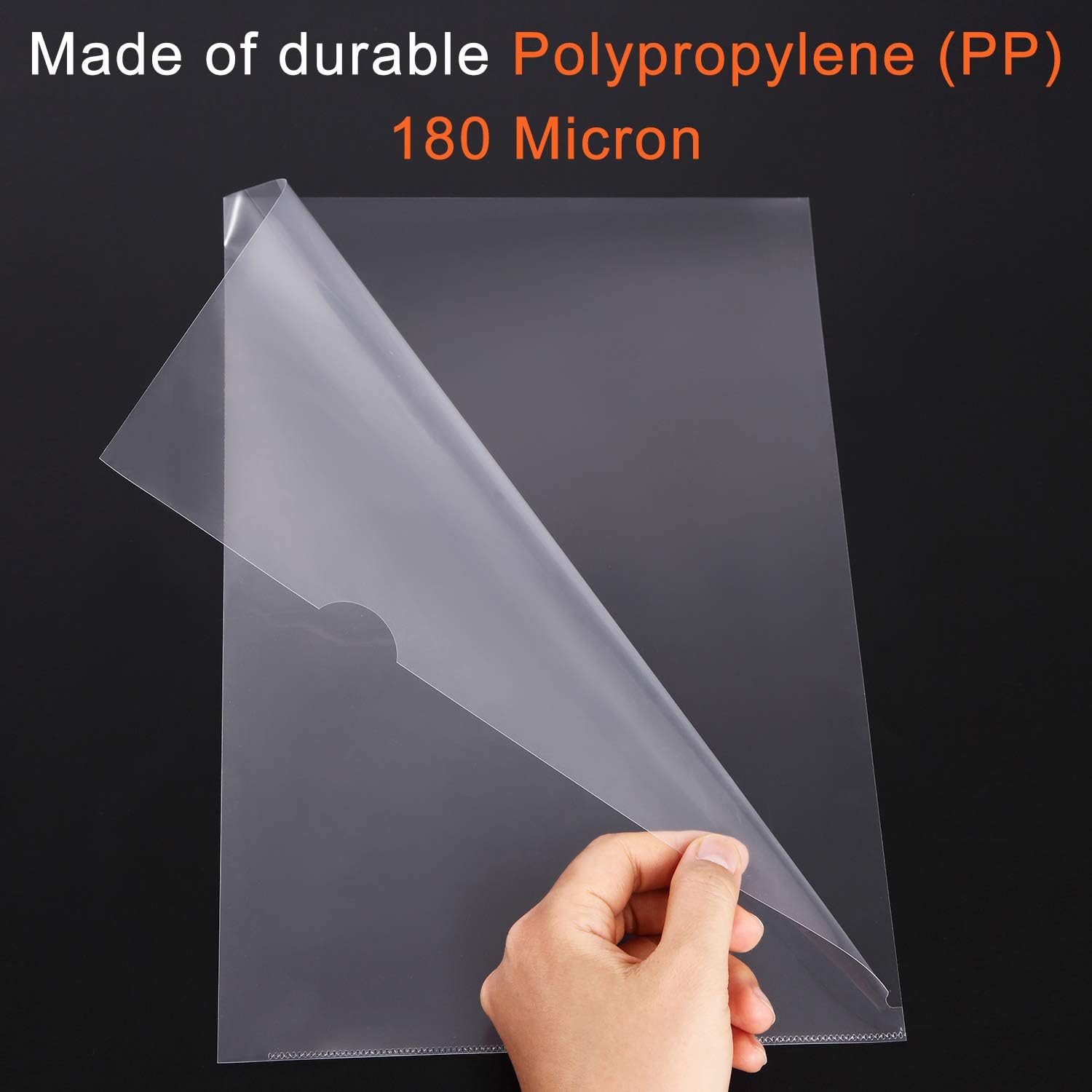 Detalle 2 de Lot de 30 chemises plastique A4 transparentes en polypropylène 180 microns (SRVNPioy)