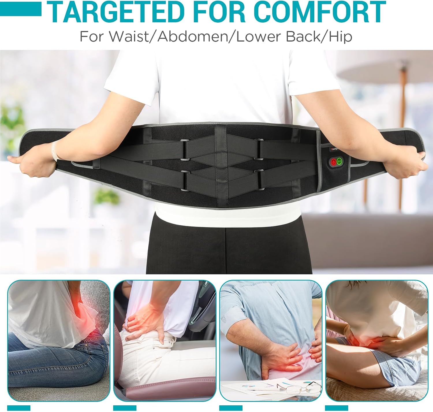 Detalle de Comfytemp Cordless Heating Pad, Up to 58-Inch Fit