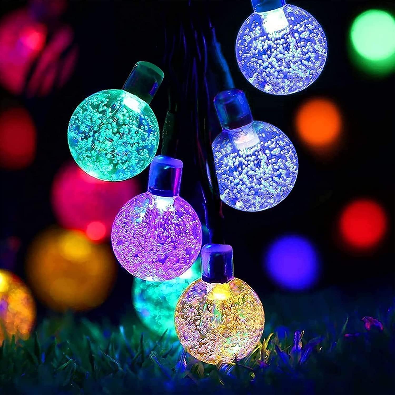 Thumbnail 6 de mafiti Solar Lights Outdoor Garden: 40ft 66 LEDs Crystal Ball String Lights