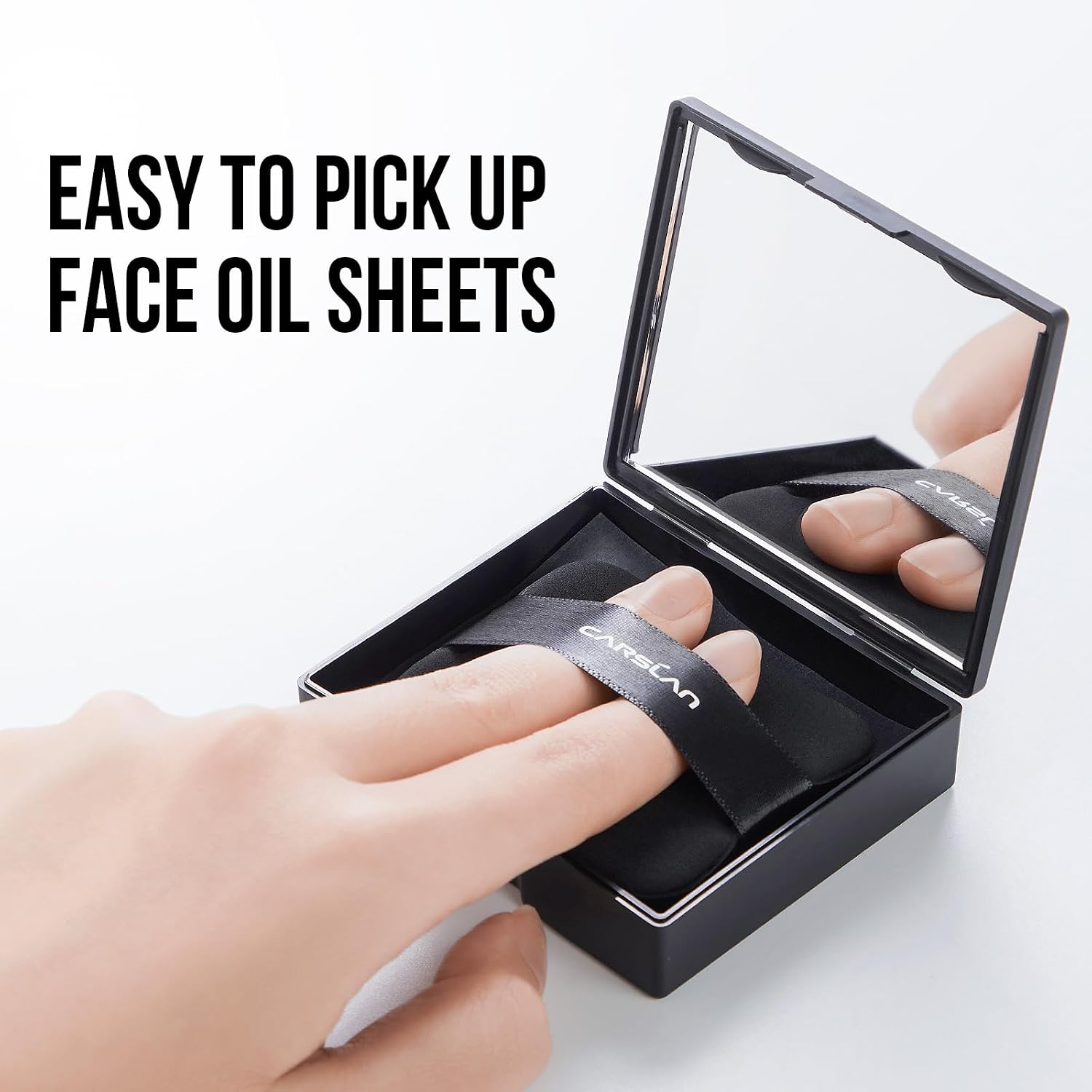 Detalle 2 de CARSLAN Makeup Blotting Paper with Powder: Portable Matte Solution for Oily & Combination Skin