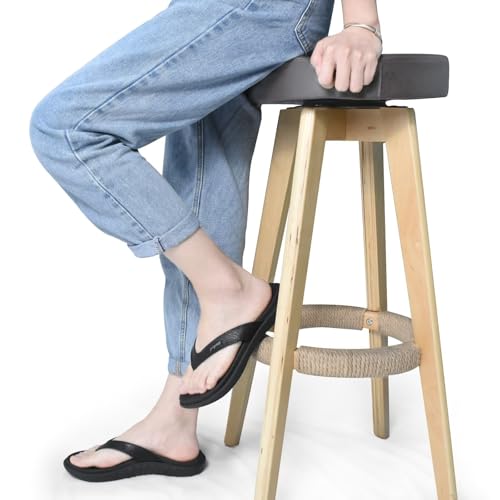 Detalle de jiajiale Tongs Femme Mode Orthopédique en Cuir Végan et Semelle Antidérapante