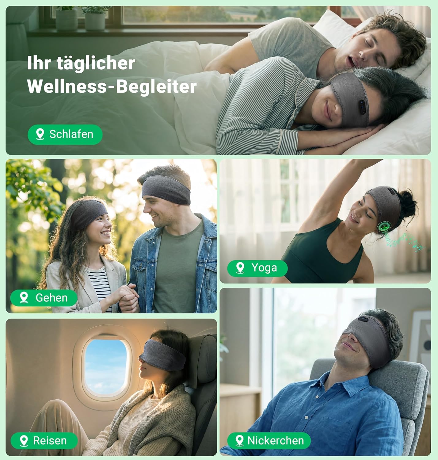Thumbnail 6 de ink-topoint Schlafkopfhörer Bluetooth – Schlafkopfhörer aus Bambus-Baumwolle mit ultradünnen HD-Lautsprechern