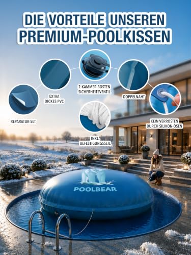 Thumbnail 4 de PoolBear Poolkissen Winter 3m XXL – Frostschutzkissen mit Reparaturset, Doppelnaht