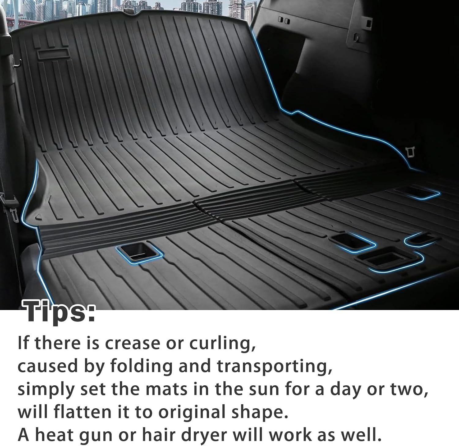 Thumbnail 5 de KUST Custom Fit Trunk Mat for 2020-2024 2025 Tesla Model Y (5-Seat, Not for 7-Seat) — All-Weather Cargo Liner