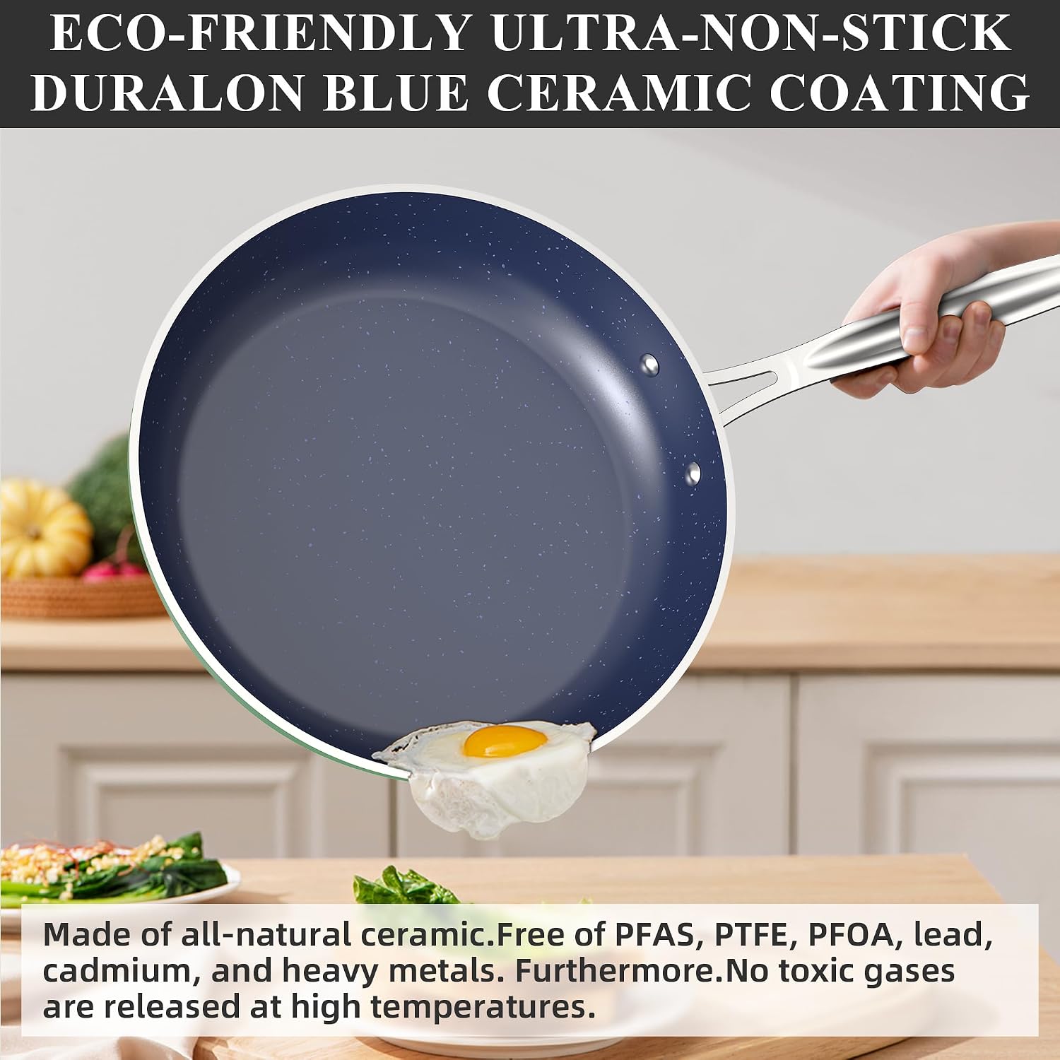Thumbnail 5 de Nuwave Healthy Duralon Blue Ceramic Cookware Set