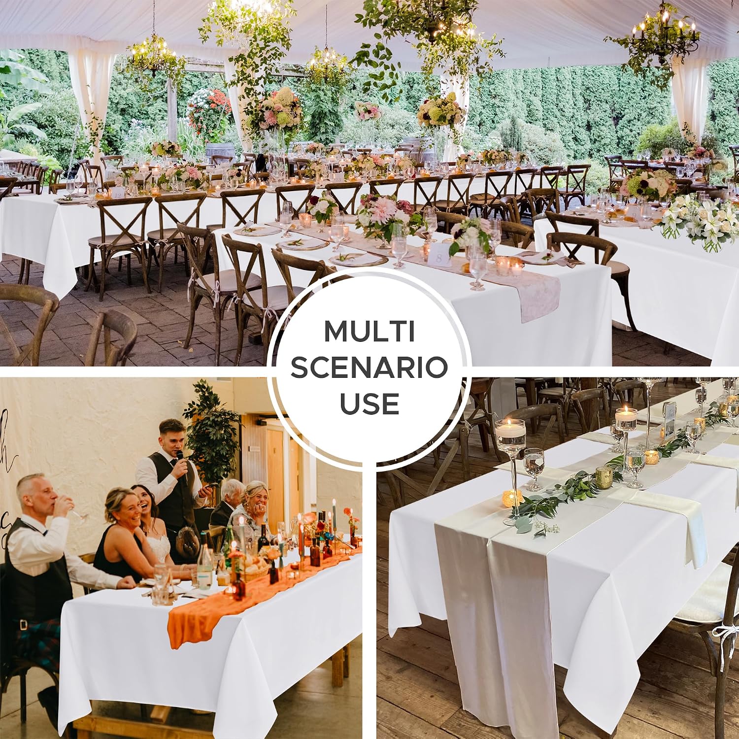 Thumbnail 5 de Fitable 8-Piece Rectangle Tablecloths, 60x102 Inch ⚙