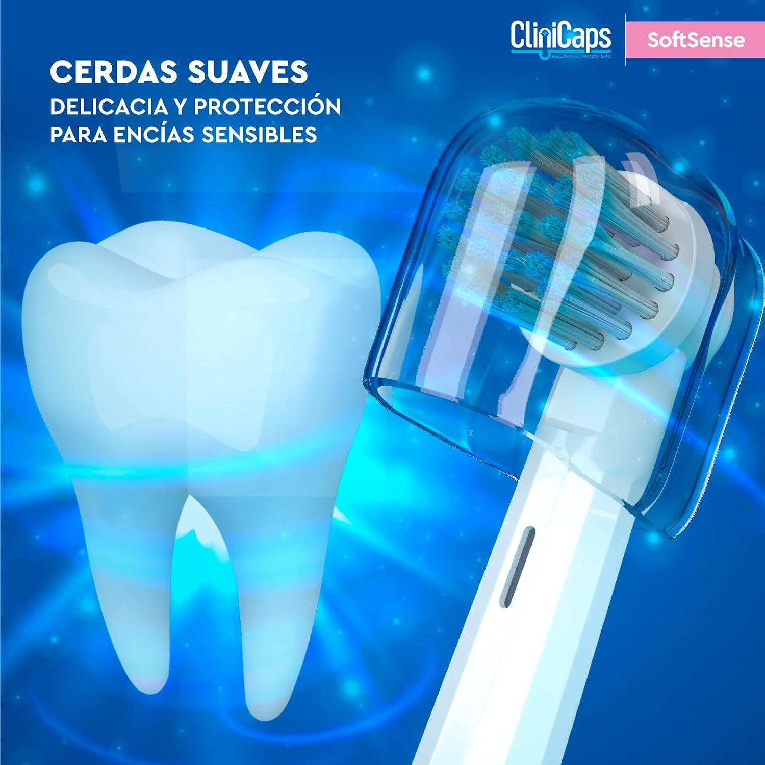 Detalle 2 de Cabezales CliniCaps SoftSense 4 unidades