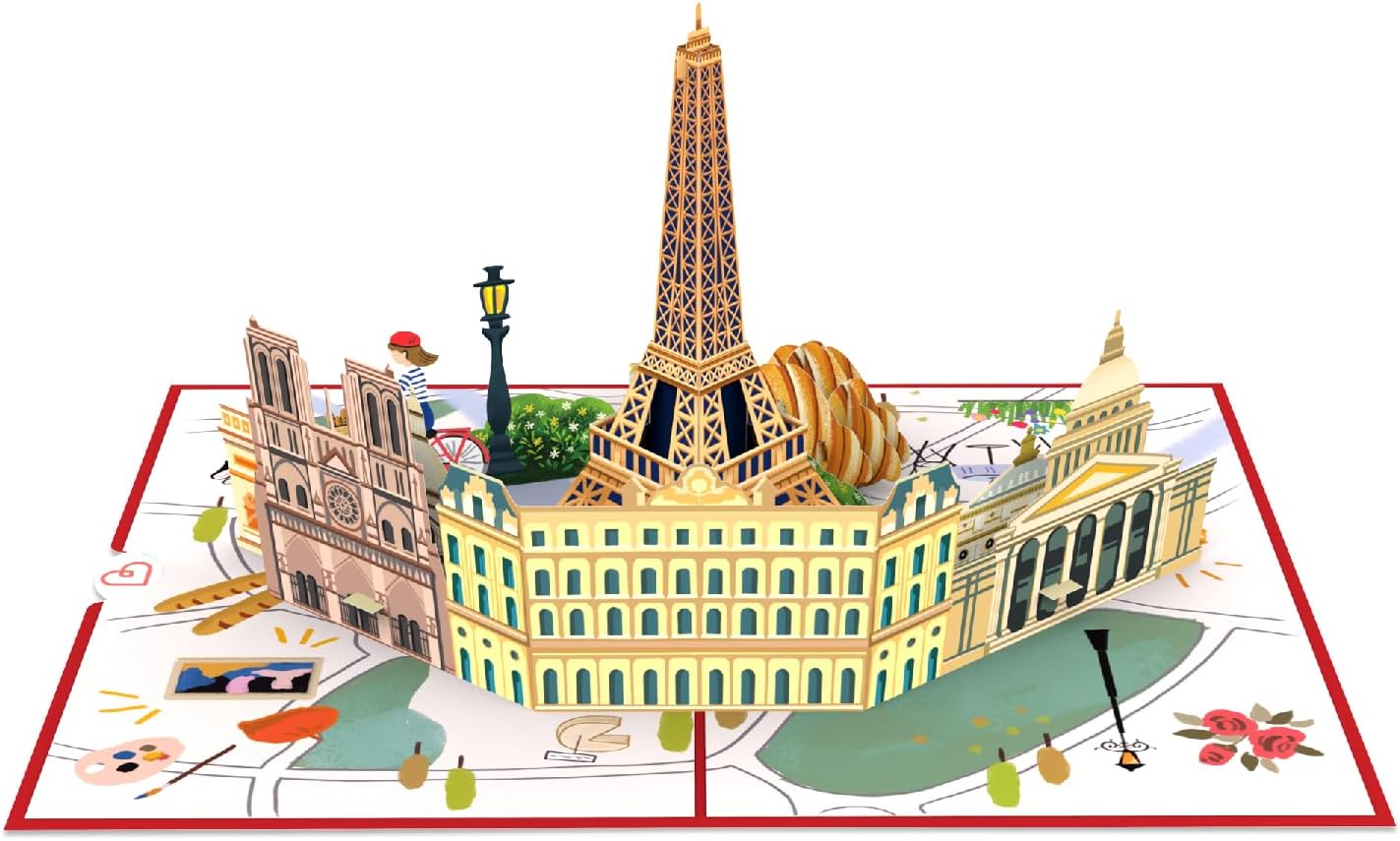 Thumbnail 2 de papercrush® Pop-Up Karte Paris – Geburtstagskarte mit 3D-Aufklapp-Effekt und Geldfach