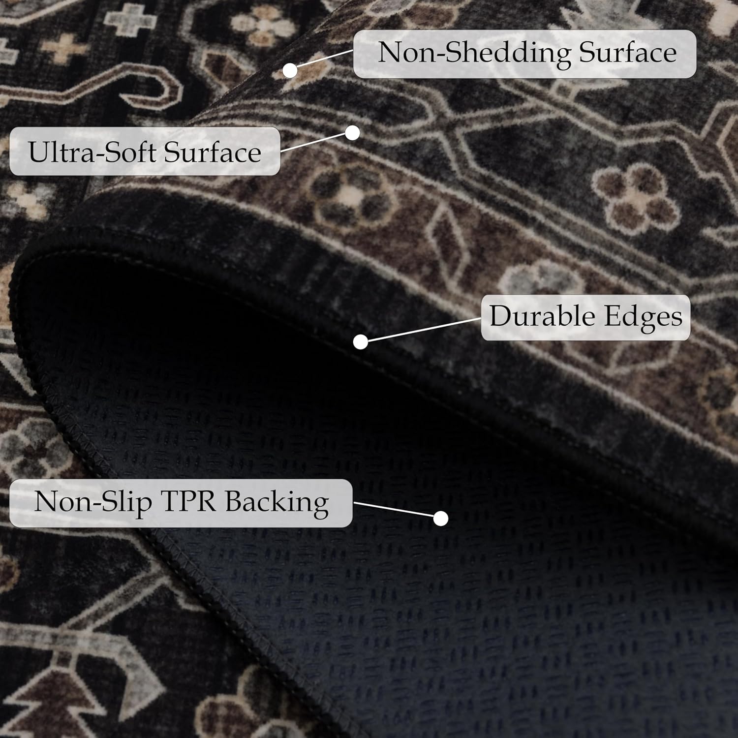 Thumbnail 4 de Ruaruarug Area Rug 8×10 Non-Slip, Machine Washable