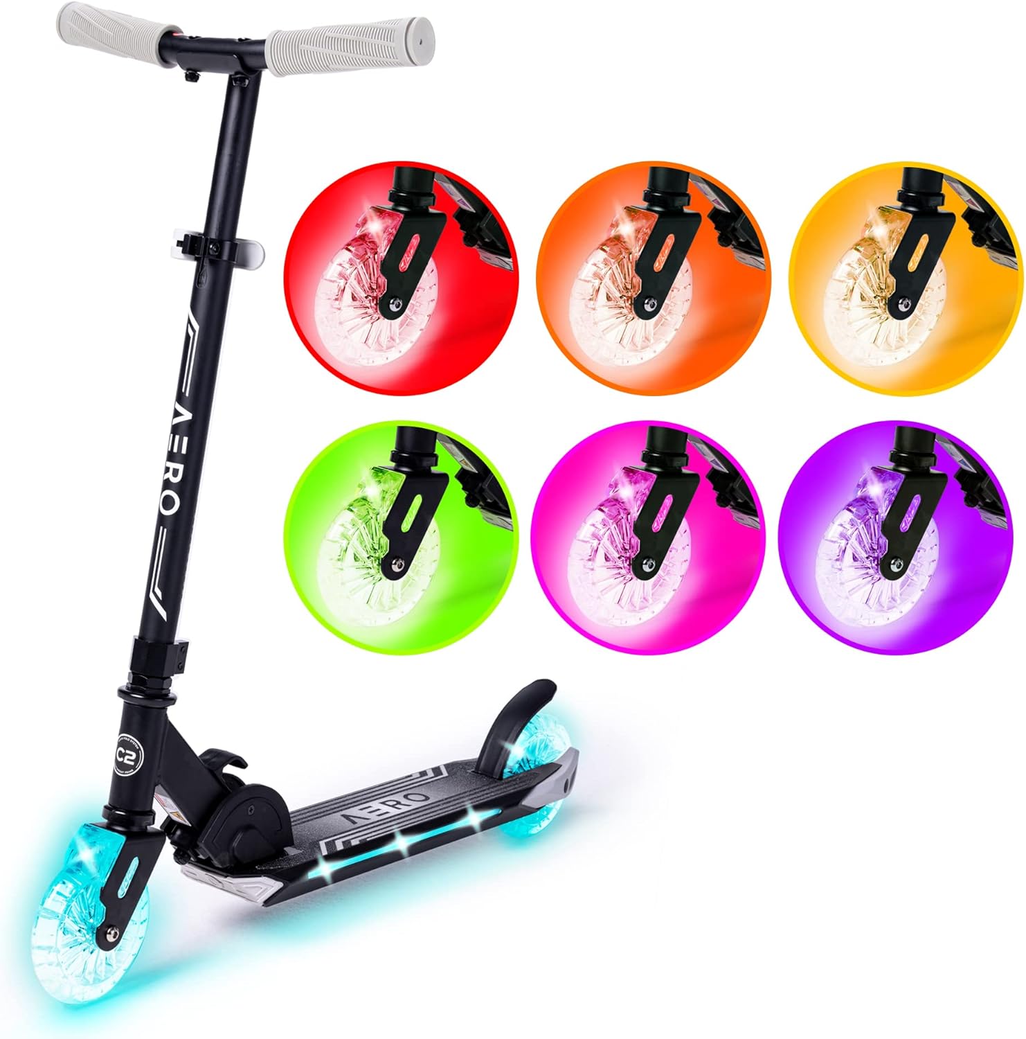 Detalle de Aero Scooter for Kids 5-12, Foldable Kick Scooter 🛴