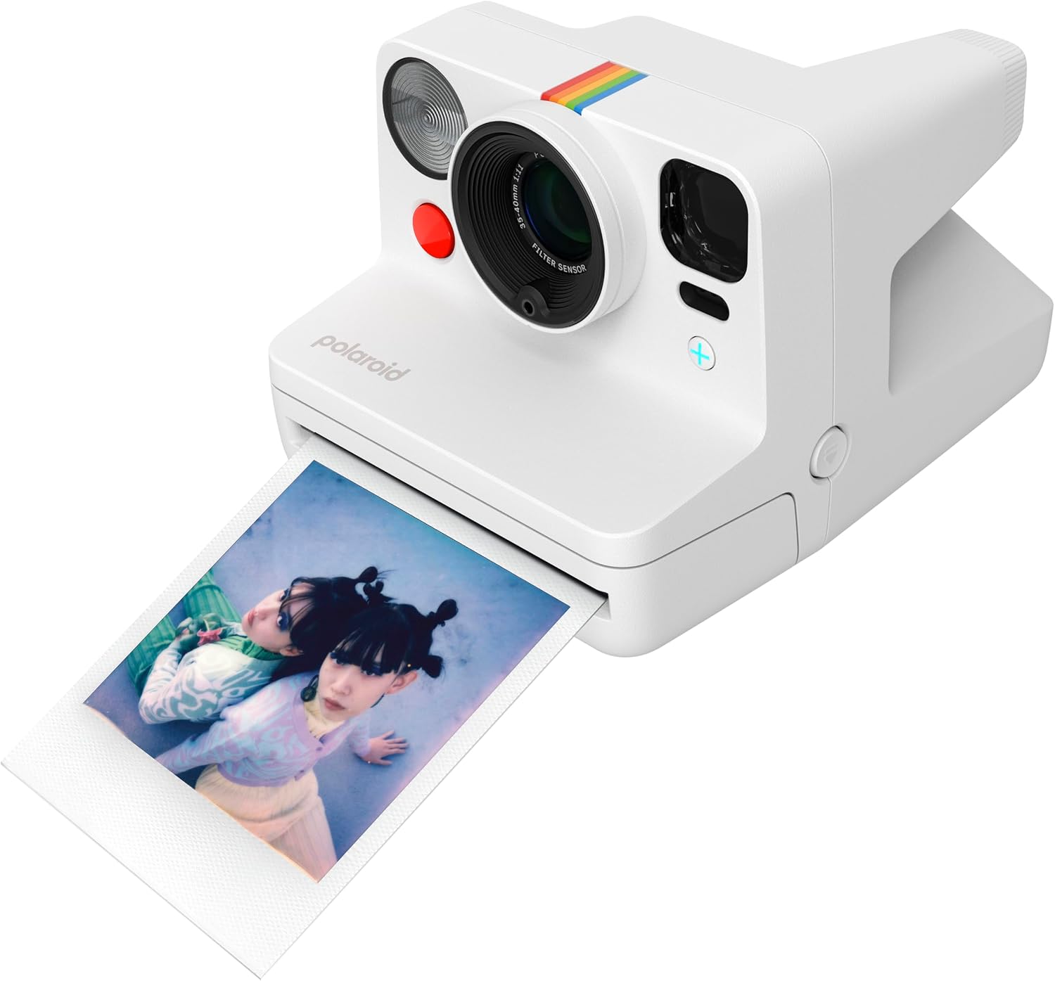 Detalle de Polaroid Now+ Gen3 – Pack appareil photo instantané avec film couleur (16 photos) – Blanc