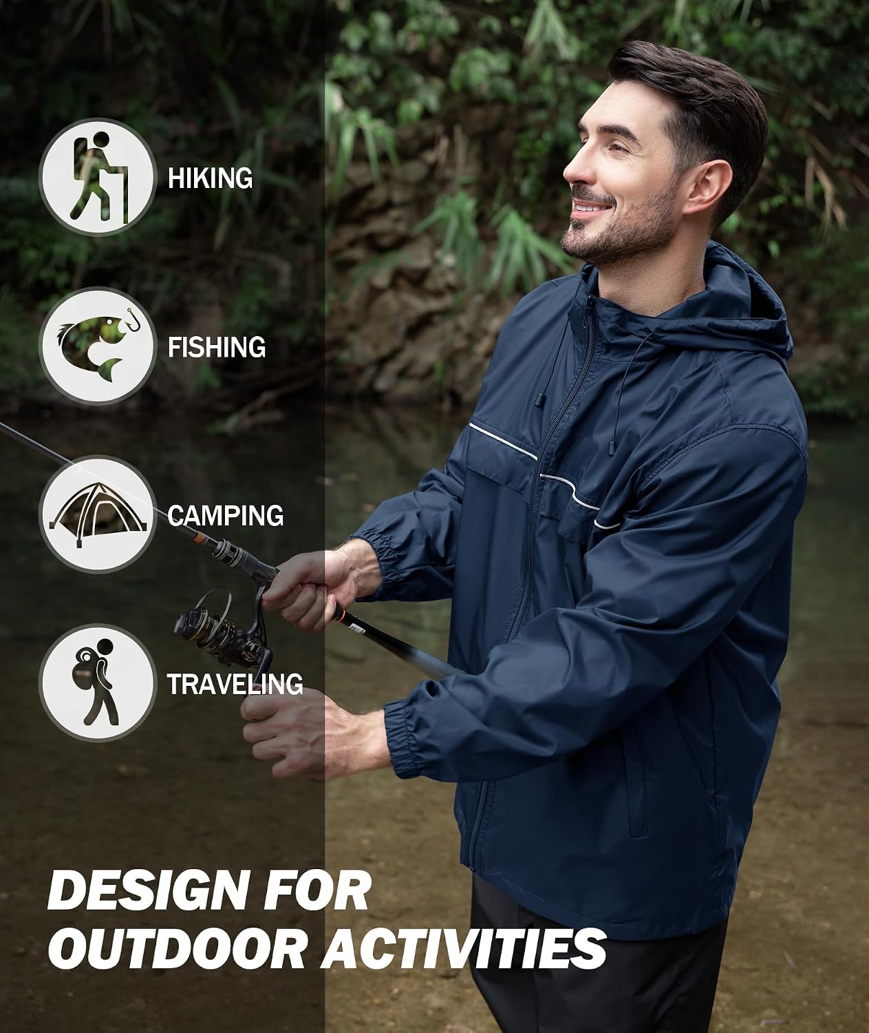 Detalle de Swisswell Men's Rain Jacket, 15 oz