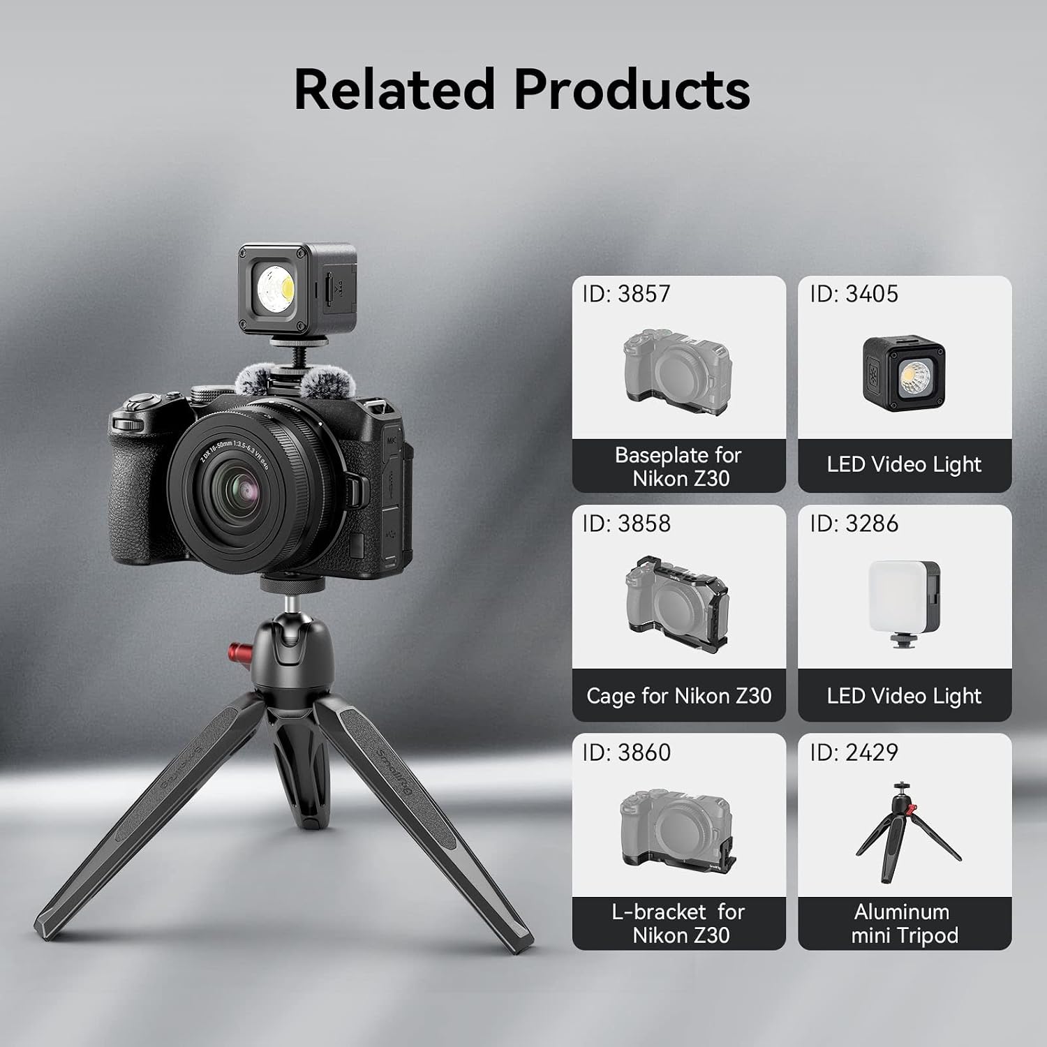 Thumbnail 5 de SMALLRIG Pare-brise avec adaptateur Cold Shoe pour Nikon Z 30 (Nylon + Fibre) – 3859