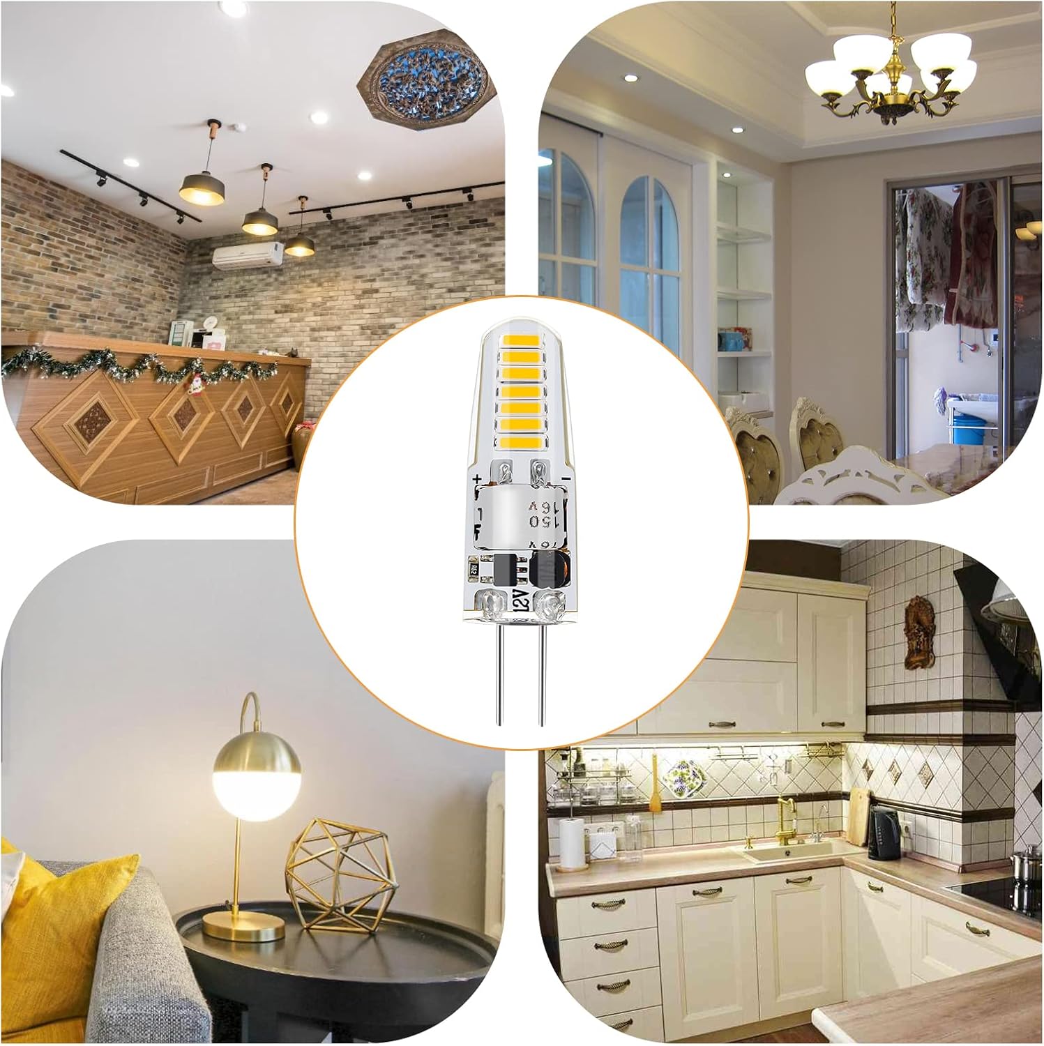 Detalle 2 de I-SHUNFA LED-G4 G4 LED-lampor, 1,2 W, 4000 K, 12 V, 5-pack