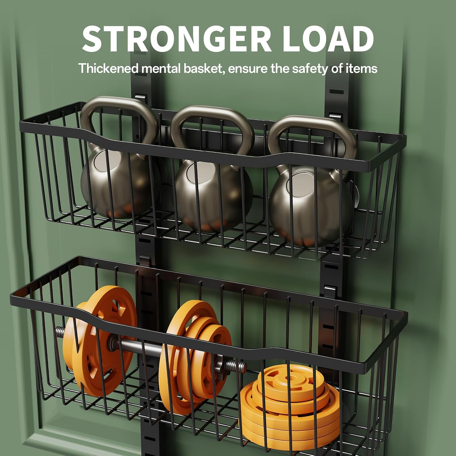 Thumbnail 3 de Eastherry 8-Tier Over The Door Pantry Organizer — Adjustable Metal Door Storage for Spices, Jars, and More