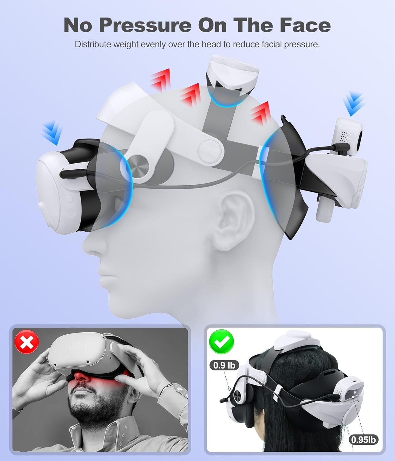 Thumbnail 5 de Comfortable Head Strap for Meta Quest 3 with 7500mAh
