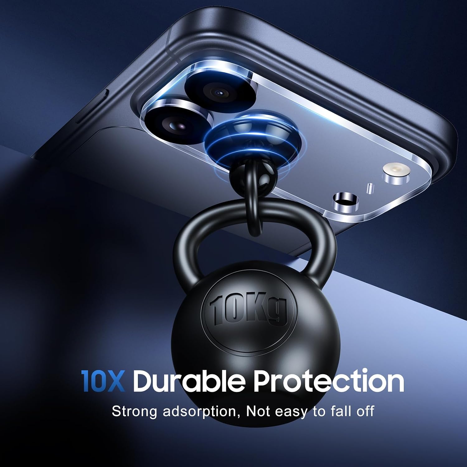 Detalle de UniqueMe 3-Pack iPhone 17 Pro Max Camera Lens Protector with Drop Protection