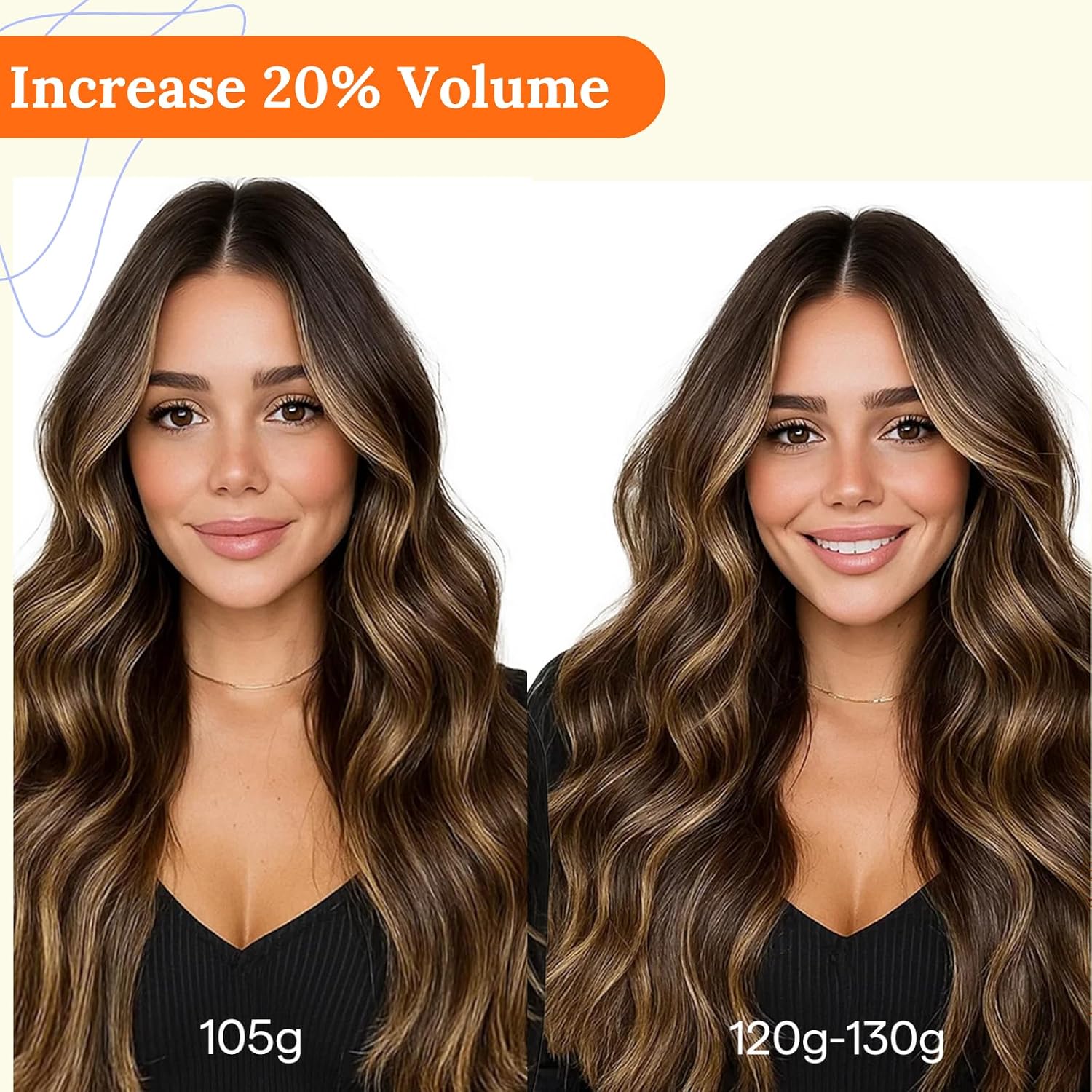 Thumbnail 5 de Full Shine Copper Weft Hair Extensions 120G 18 Inch Sew In Extensions