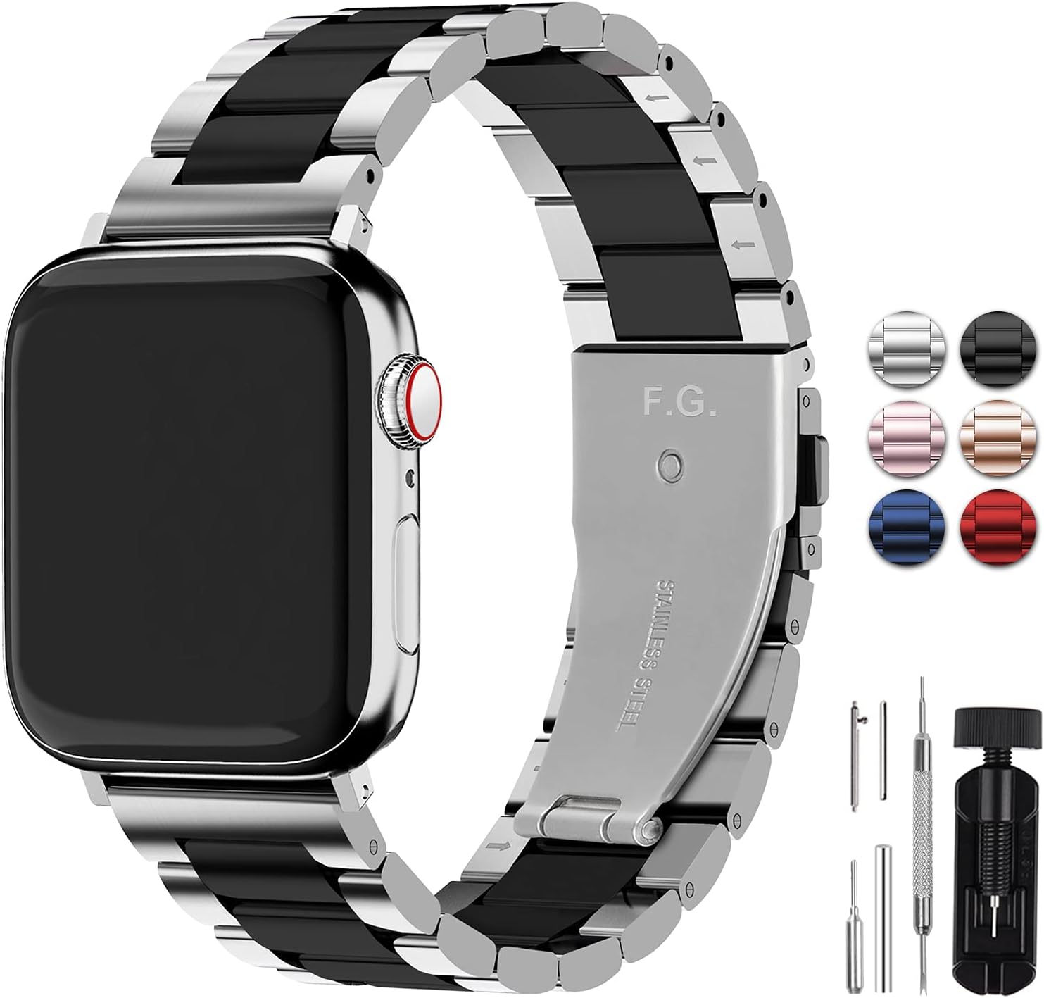 Thumbnail 6 de Fullmosa Cinturino Apple Watch 40mm in Acciaio rosa oro