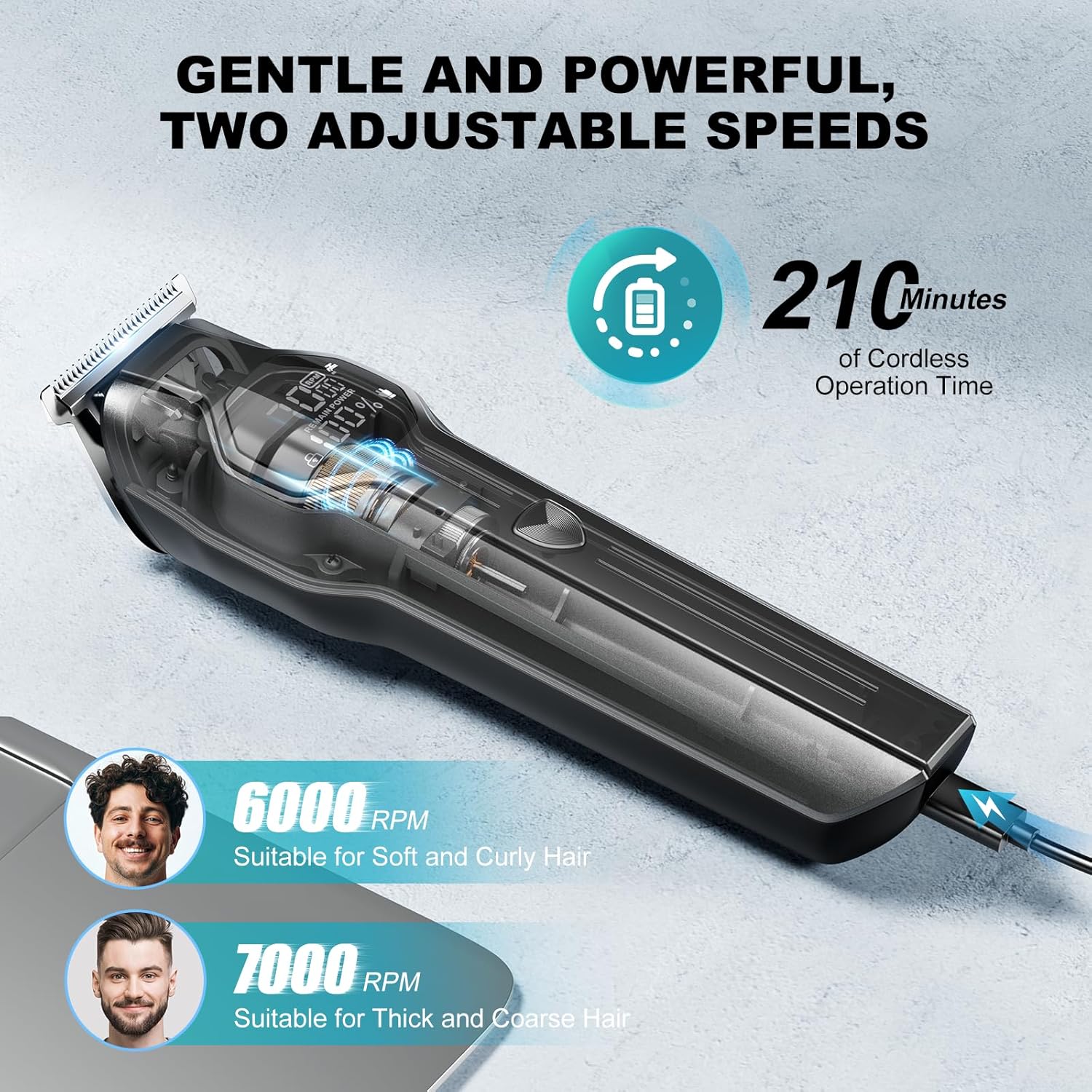 Thumbnail 4 de Kensen Manscape Dual Speed Body Trimmer 210 mins