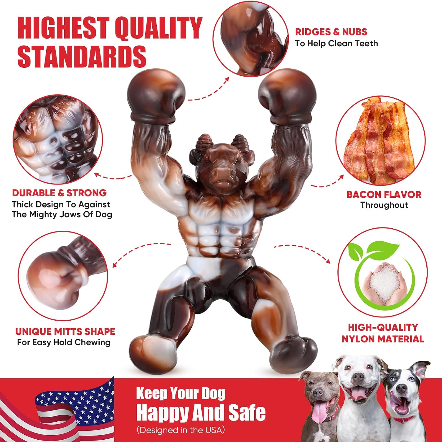 Thumbnail 2 de Zinbo Indestructible Dog Toys for Aggressive Chewers