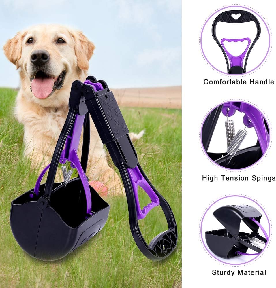 Detalle de YONTINY Portable Pet Pooper Scooper for Dogs and Cats (Foldable Dog Poop Rake)