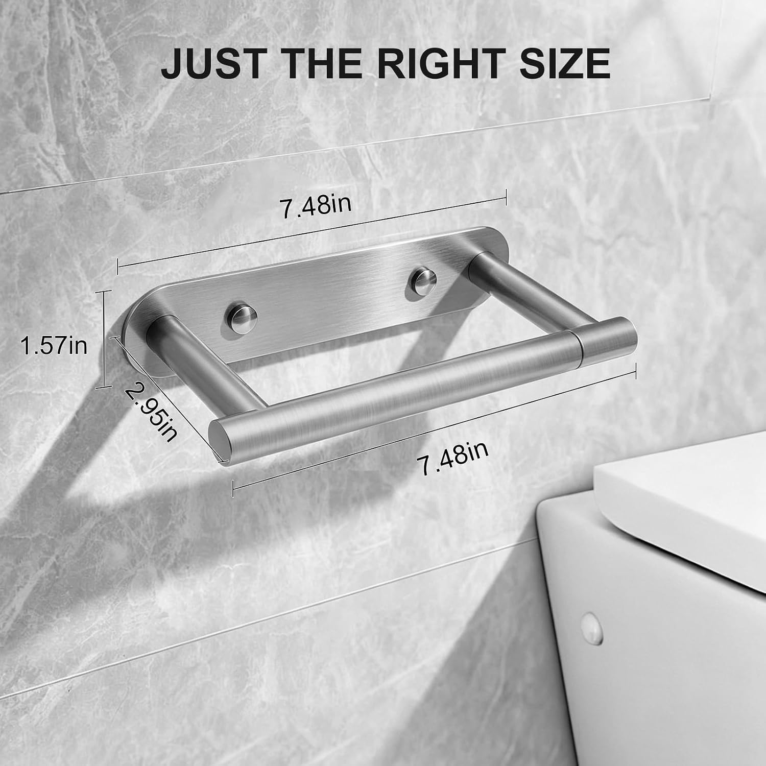 Detalle de SetSail k093 Toilet Paper Holder, Brushed Nickel Stainless Steel