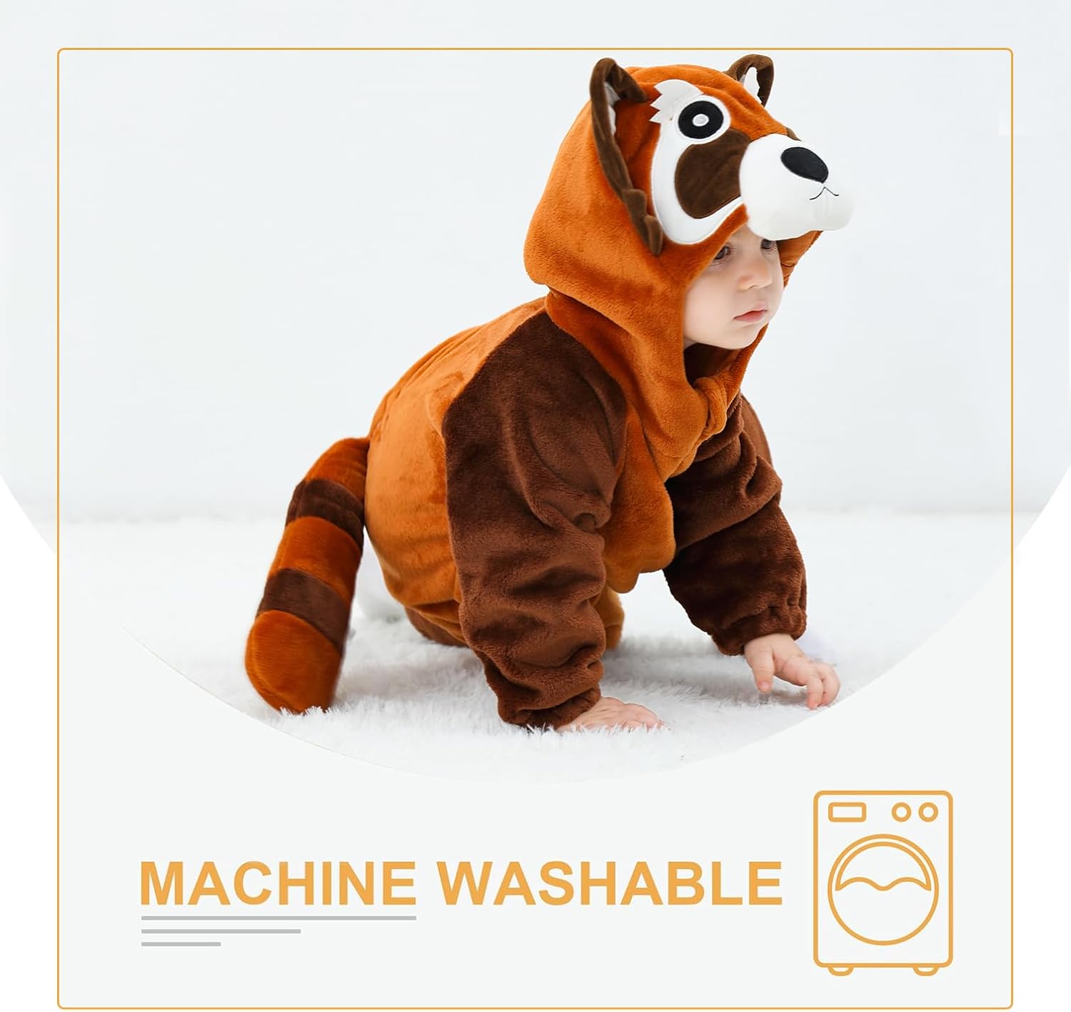 Thumbnail 6 de TONWHAR Baby Raccoon Romper, Polyester Flannel Halloween Costume and Playwear, 0-5T