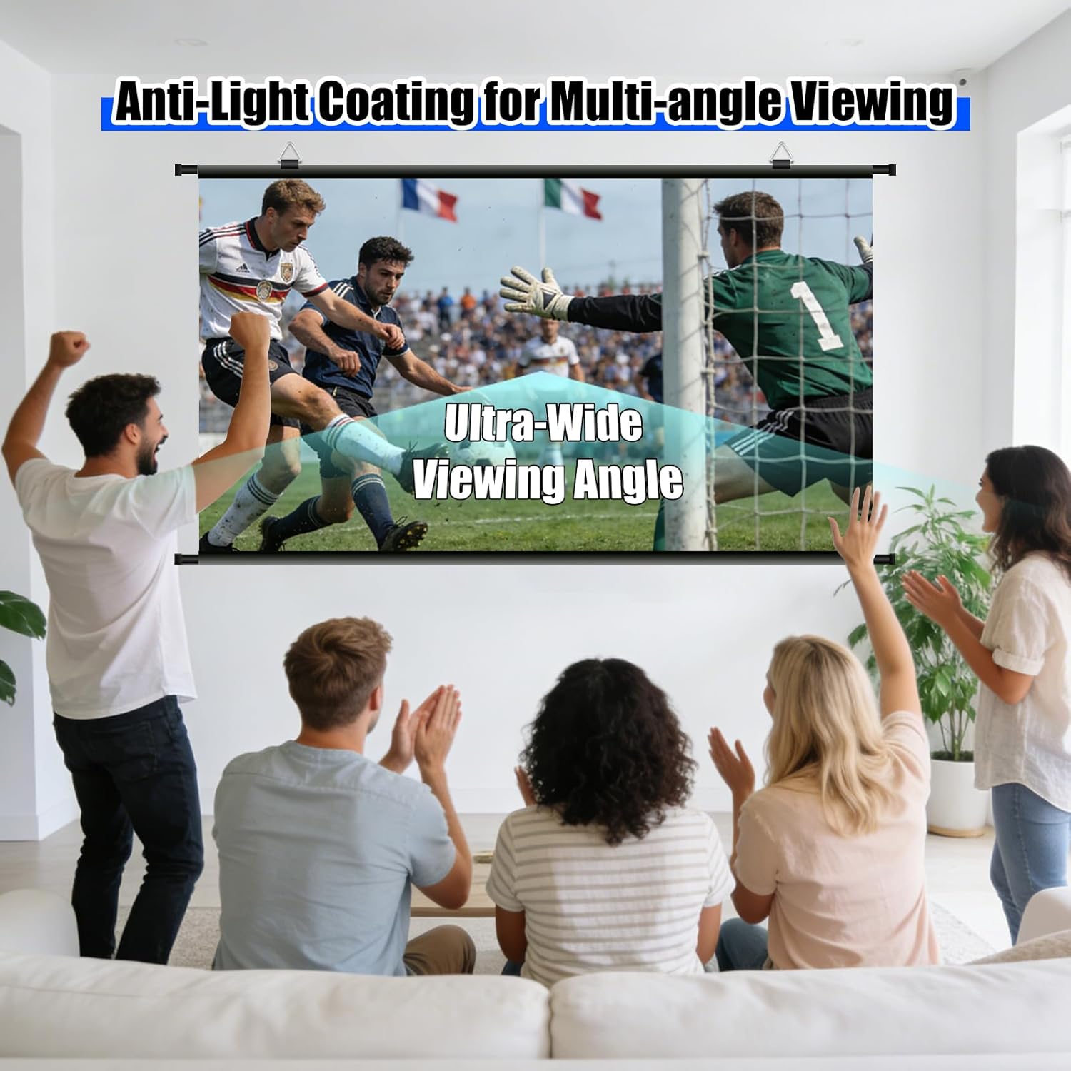 Thumbnail 5 de XIAOHUI 84 inch Portable ALR Projector Screen for Indoor and Outdoor Use