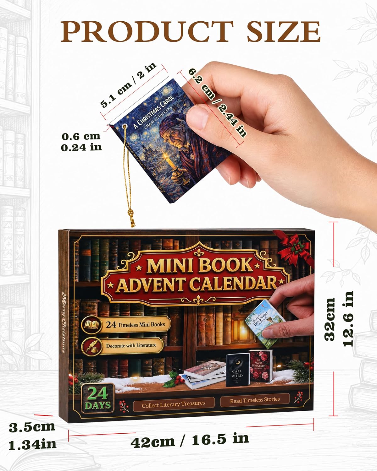 Thumbnail 5 de RONSTONE Mini Book-adventskalender 2026 med 24 engelska miniböcker