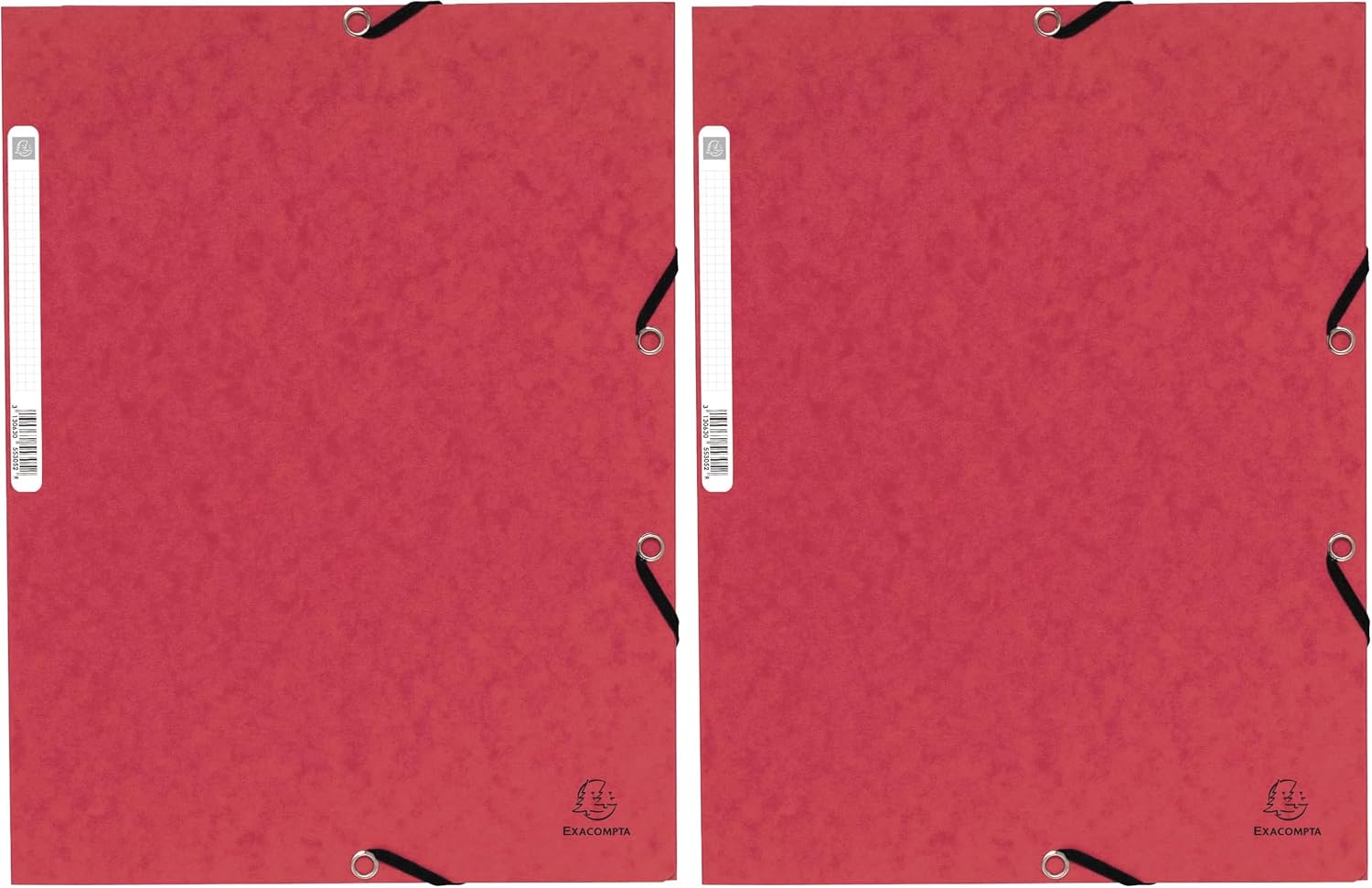 Thumbnail 4 de Exacompta 55305E – Paquet de 10 chemises à élastiques, pochettes 3 rabats, 24 x 32 cm, carte lustrée 355 g/m², A4, rouge