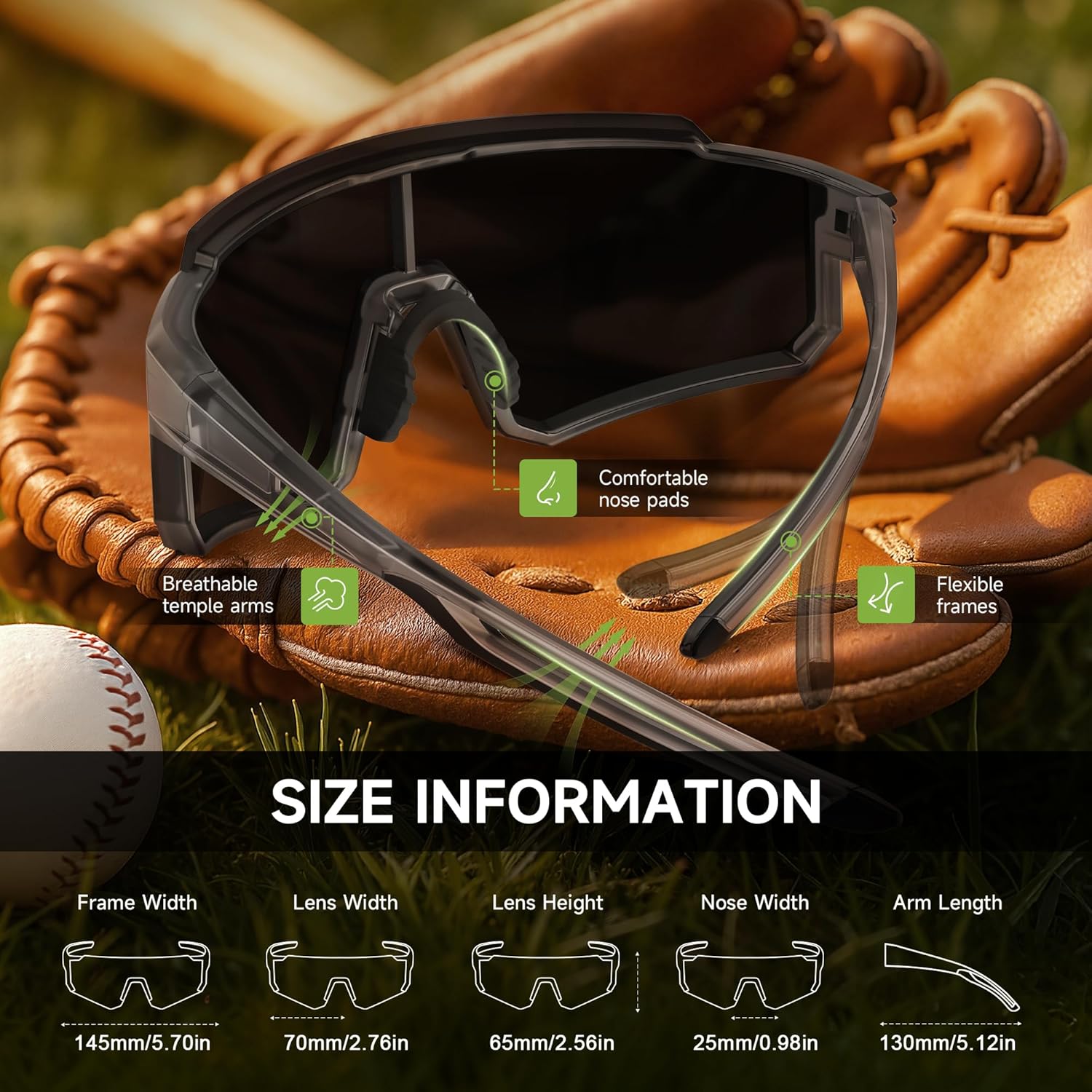Thumbnail 4 de Foliful 3-Pack Polarized Sunglasses with UV Protection for Men & Women (Sports, Cycling, Running)